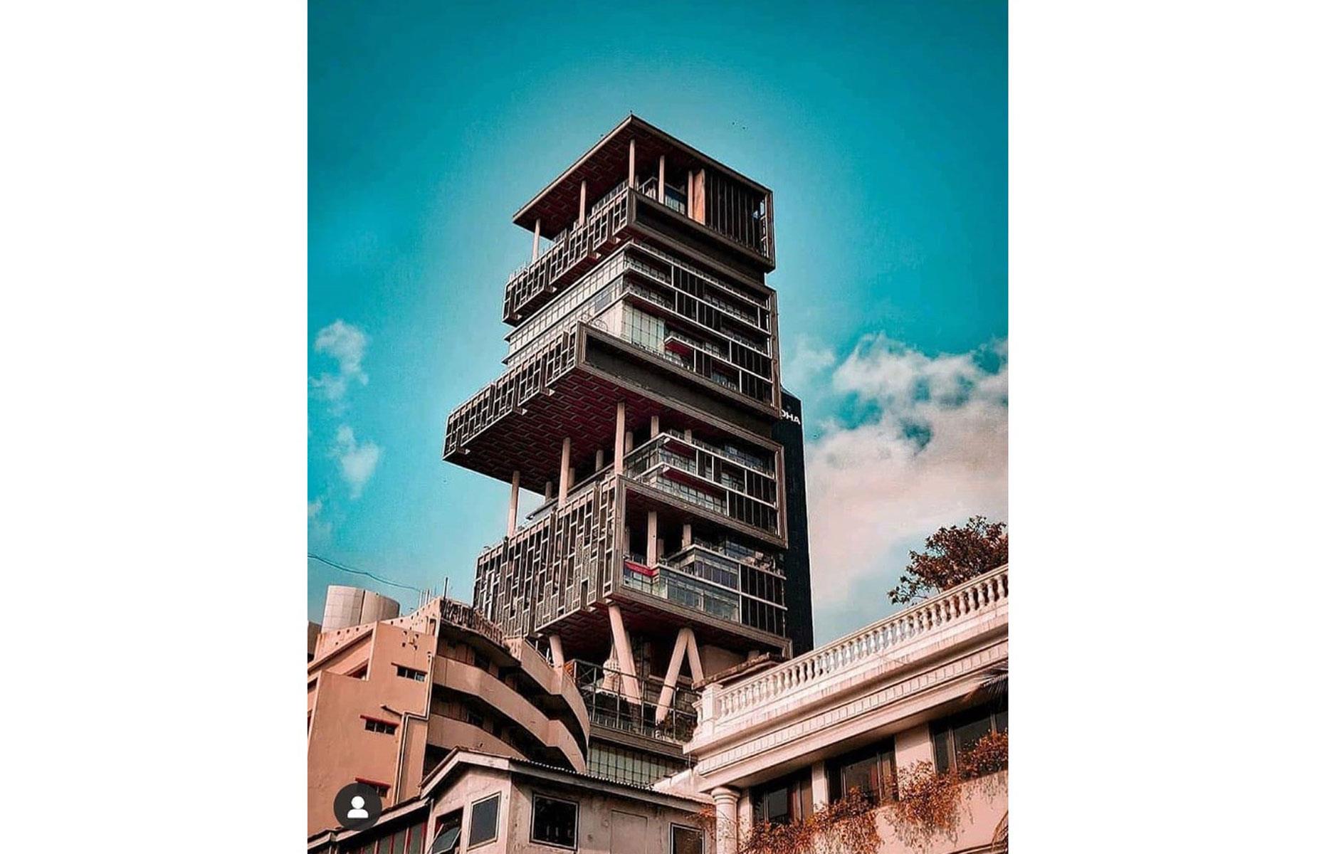 Antilia, Mumbai, India, estimated value: $1 billion (£716m)