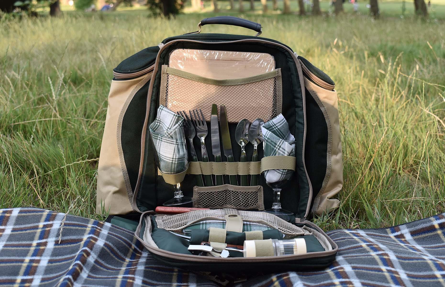 Try a picnic backpack