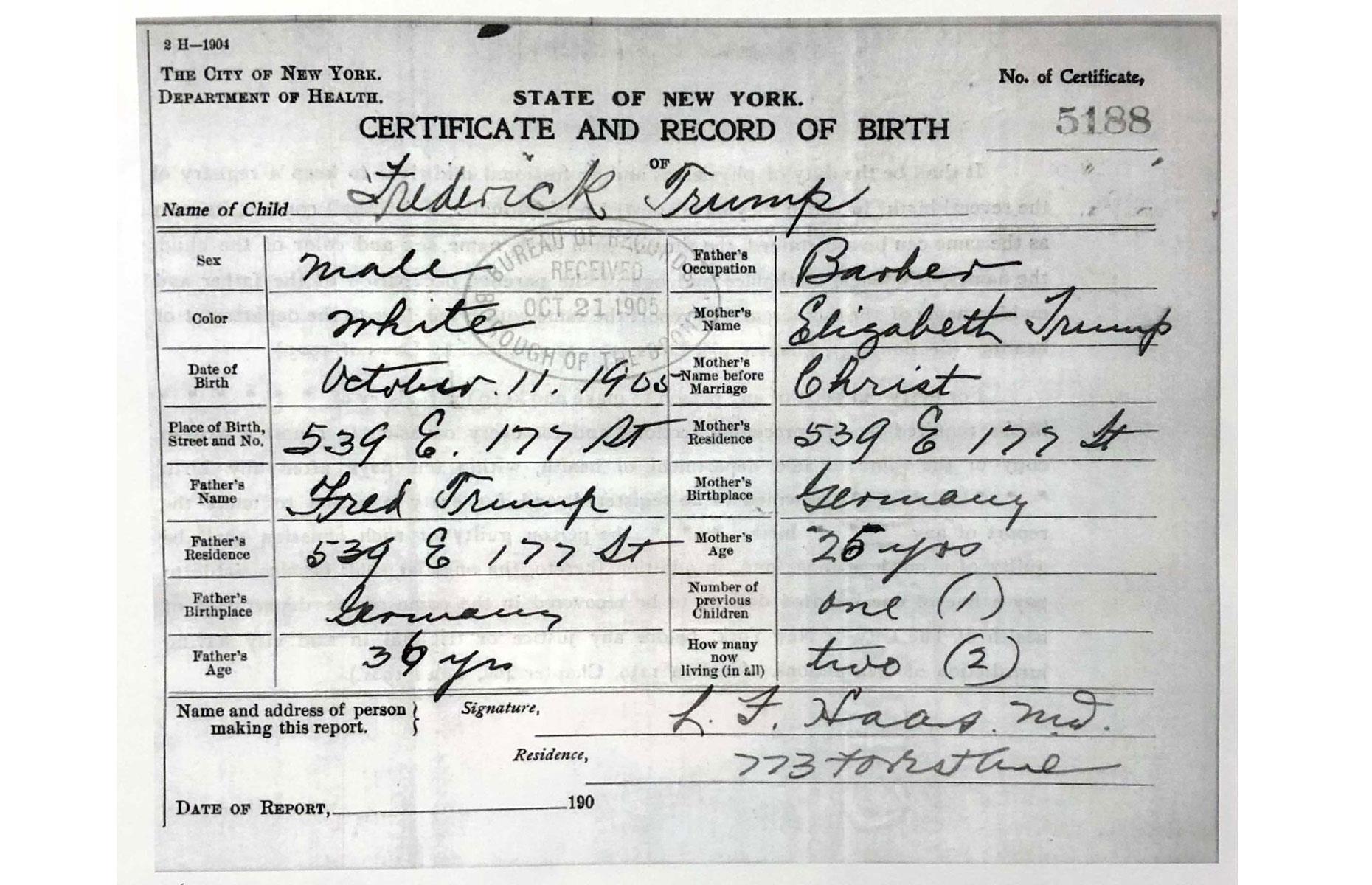 Fred Trump's first home in the Bronx 