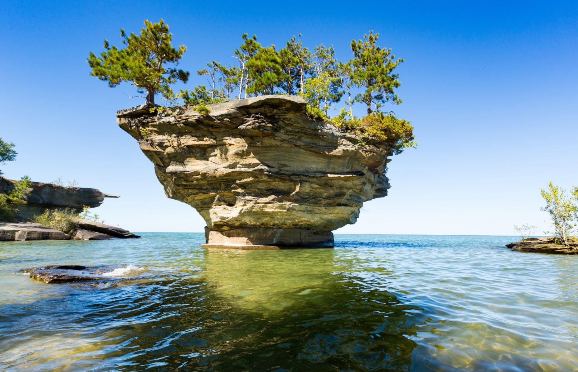 24. Turnip Rock, Port Austin, Michigan