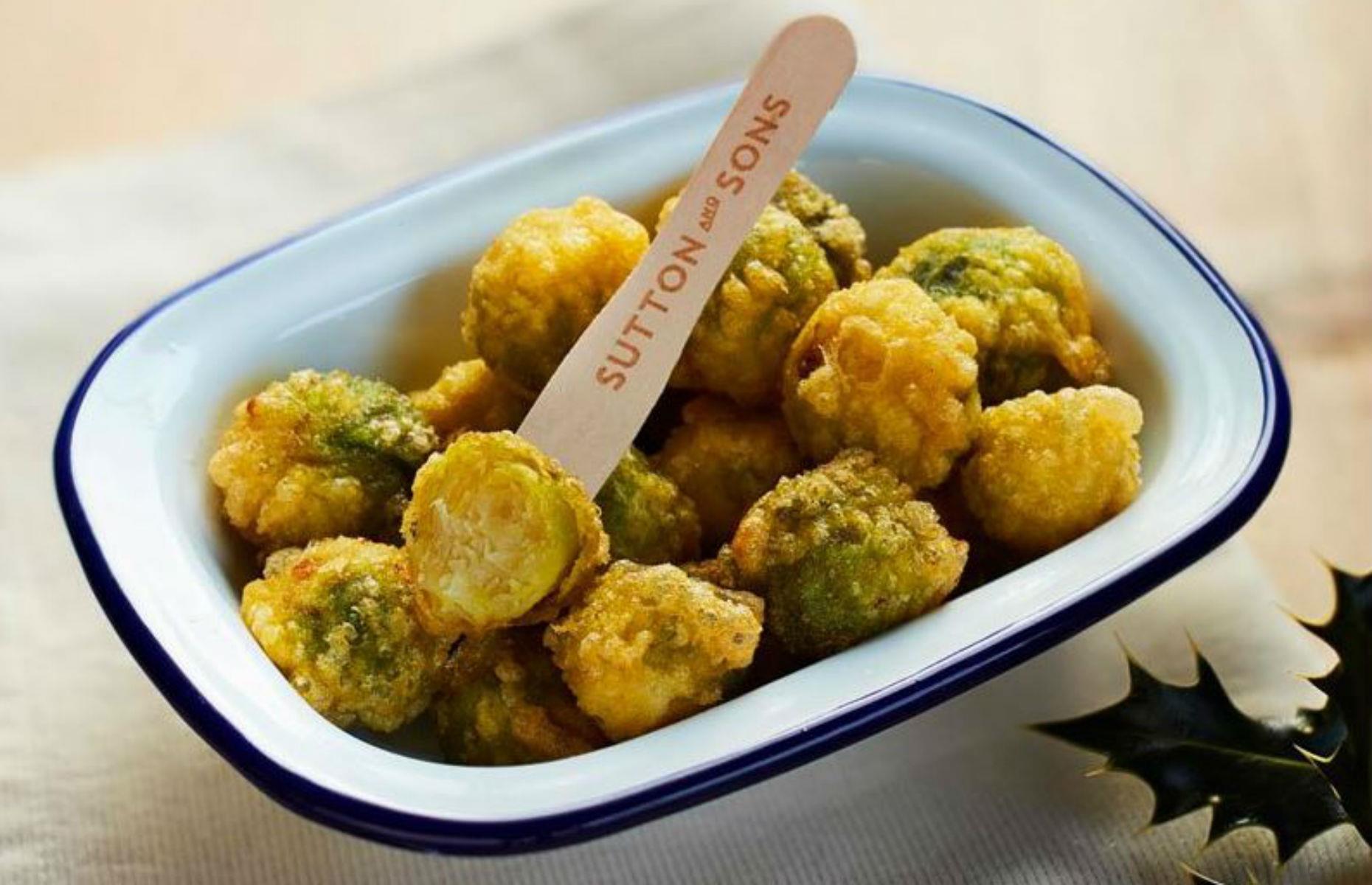 Deep fried Brussels sprouts