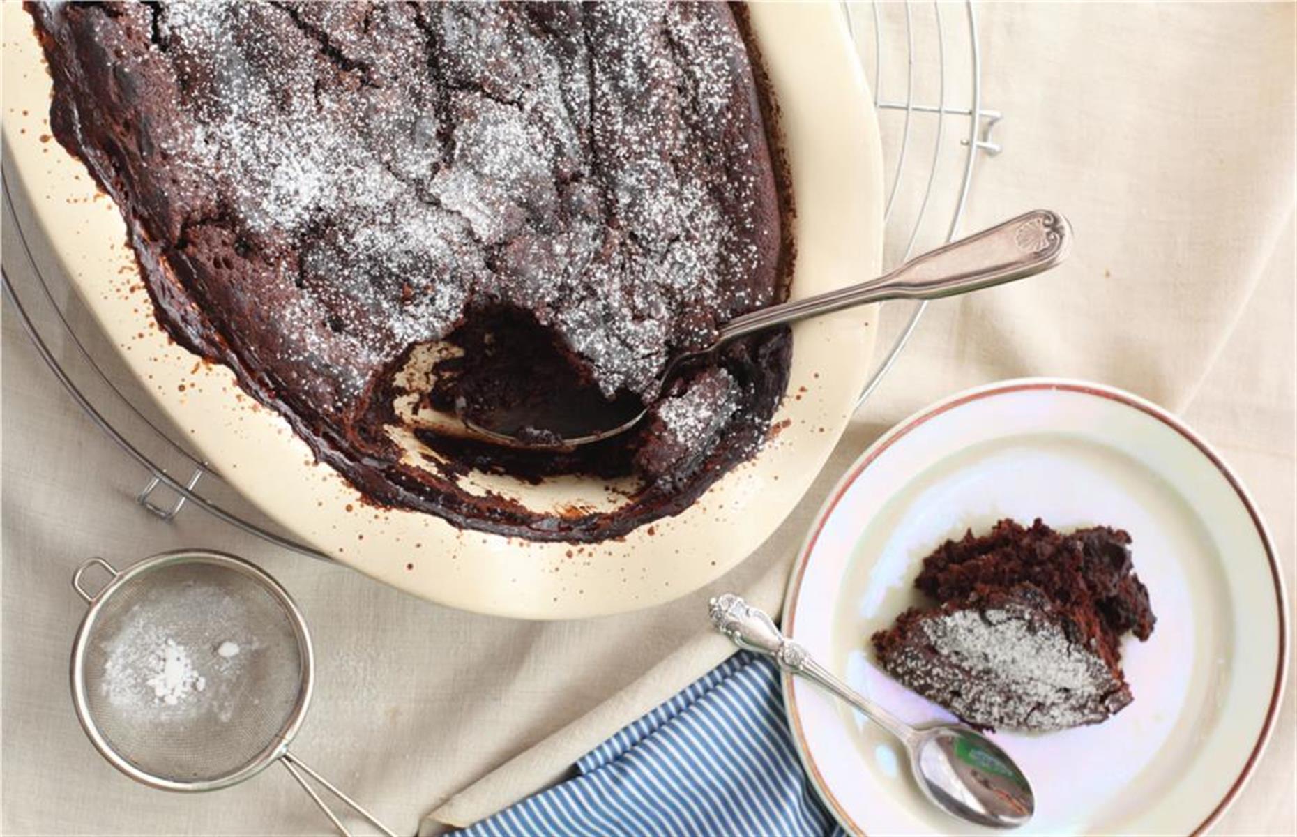 25. Baked double chocolate pudding