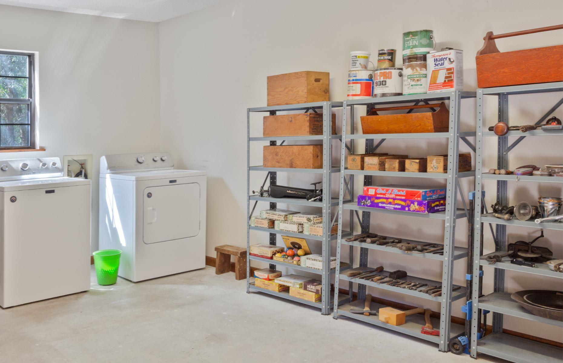 Choose sturdy metal shelving