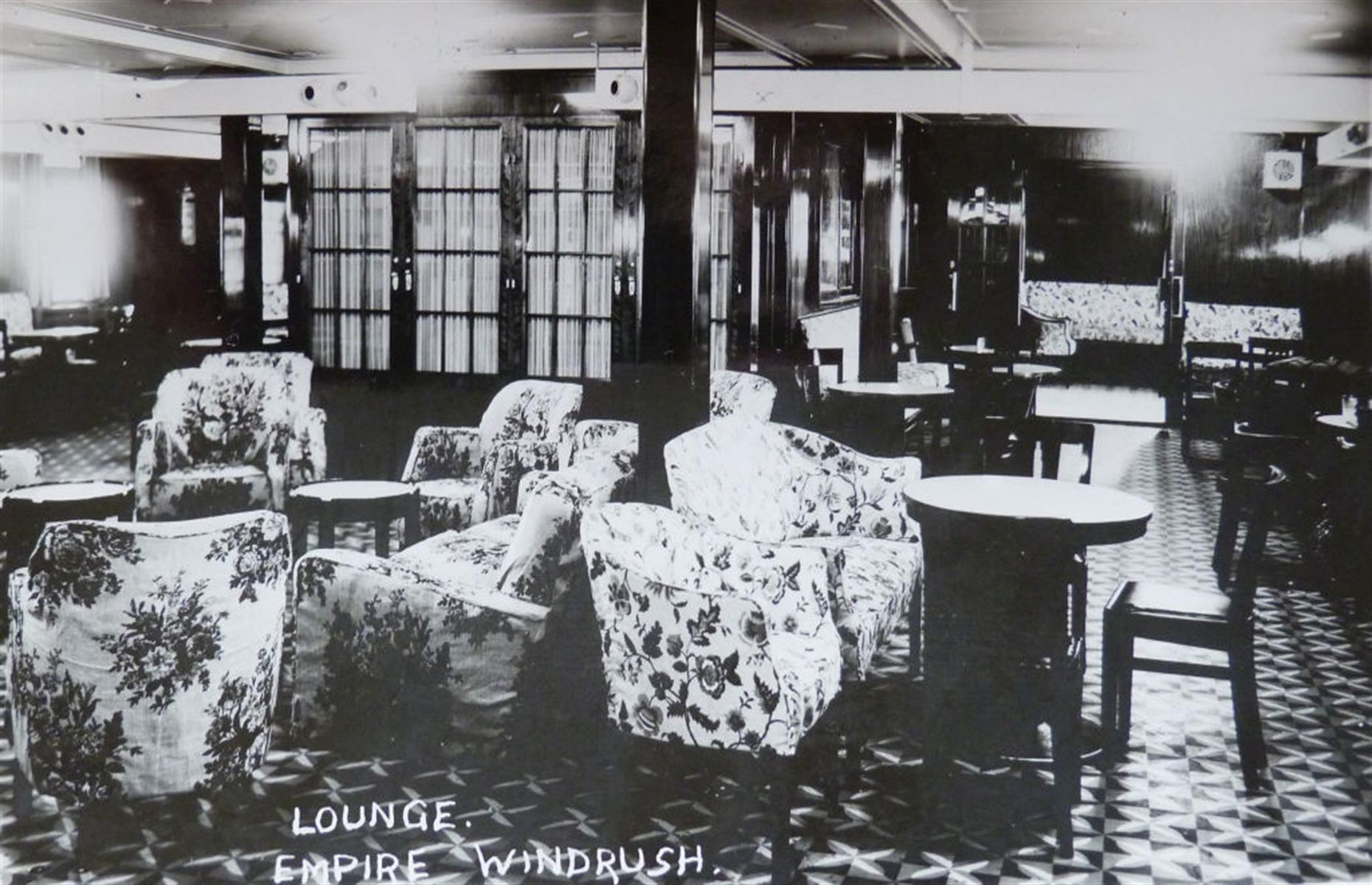 1951: HMT Empire Windrush's lounge