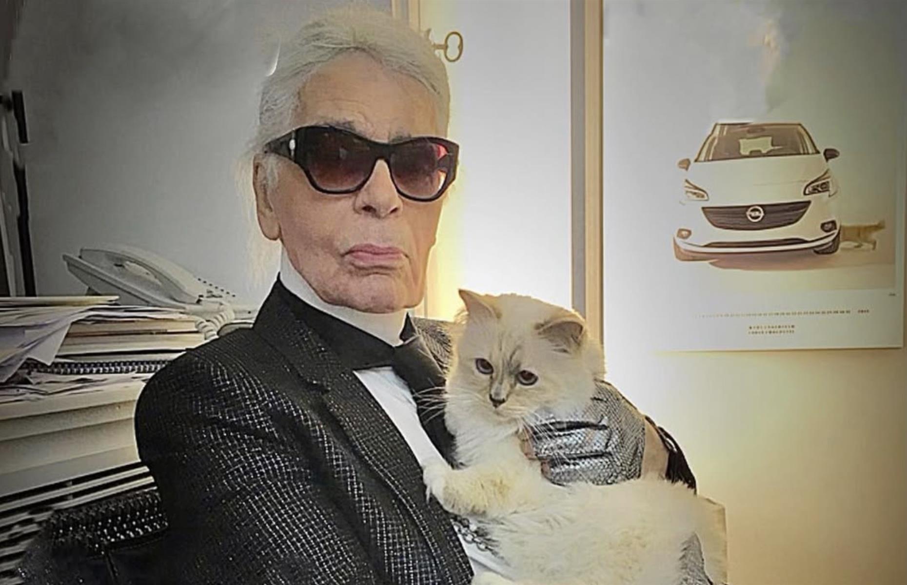 2014: Karl Lagerfeld and Choupette at home 