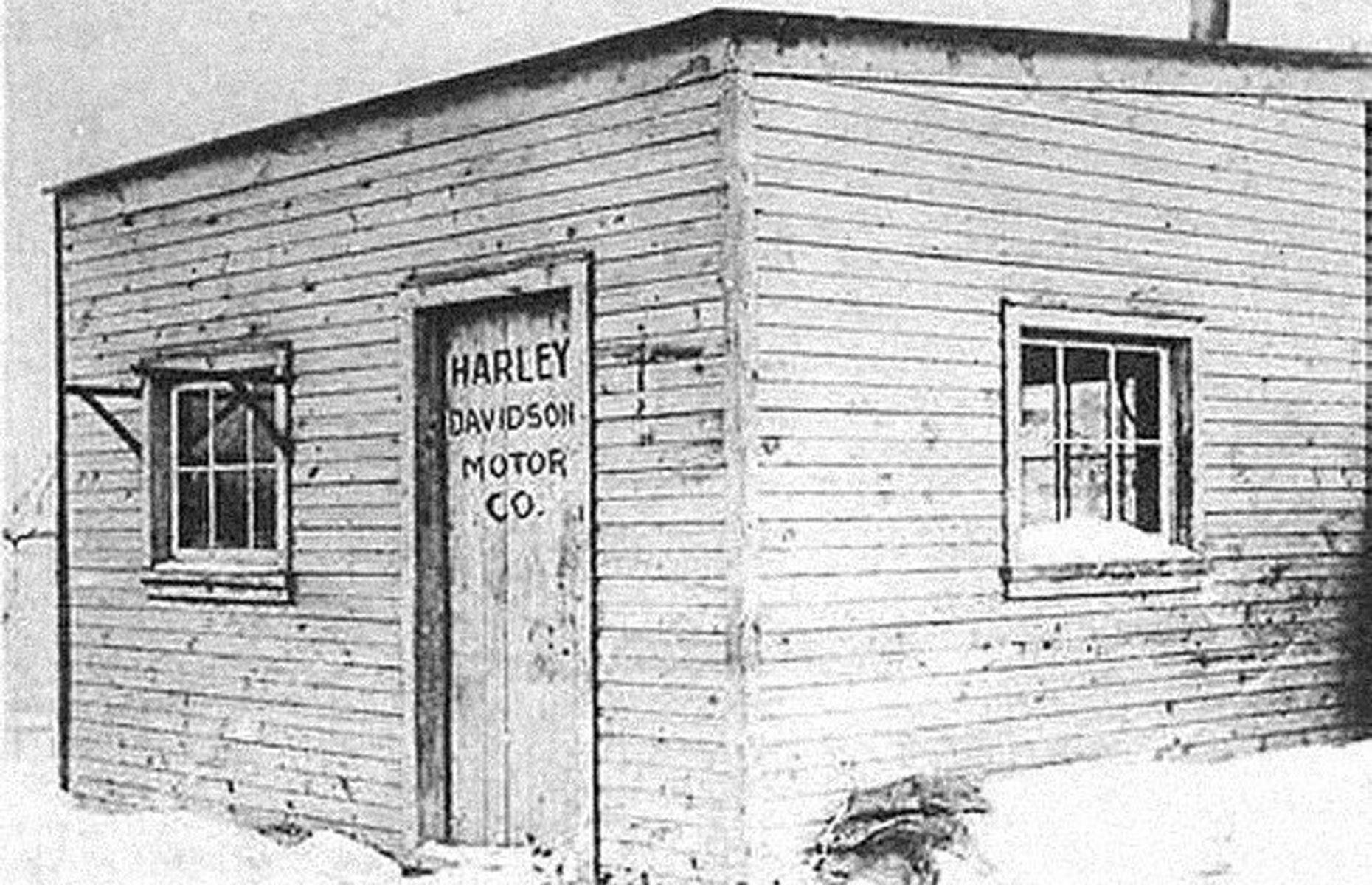 Harley-Davidson built its first motorcycle in a backyard shed