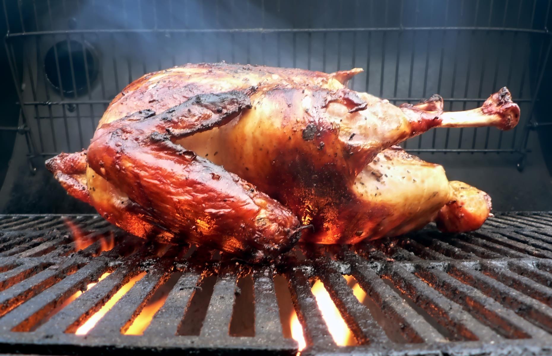 Barbecued turkey