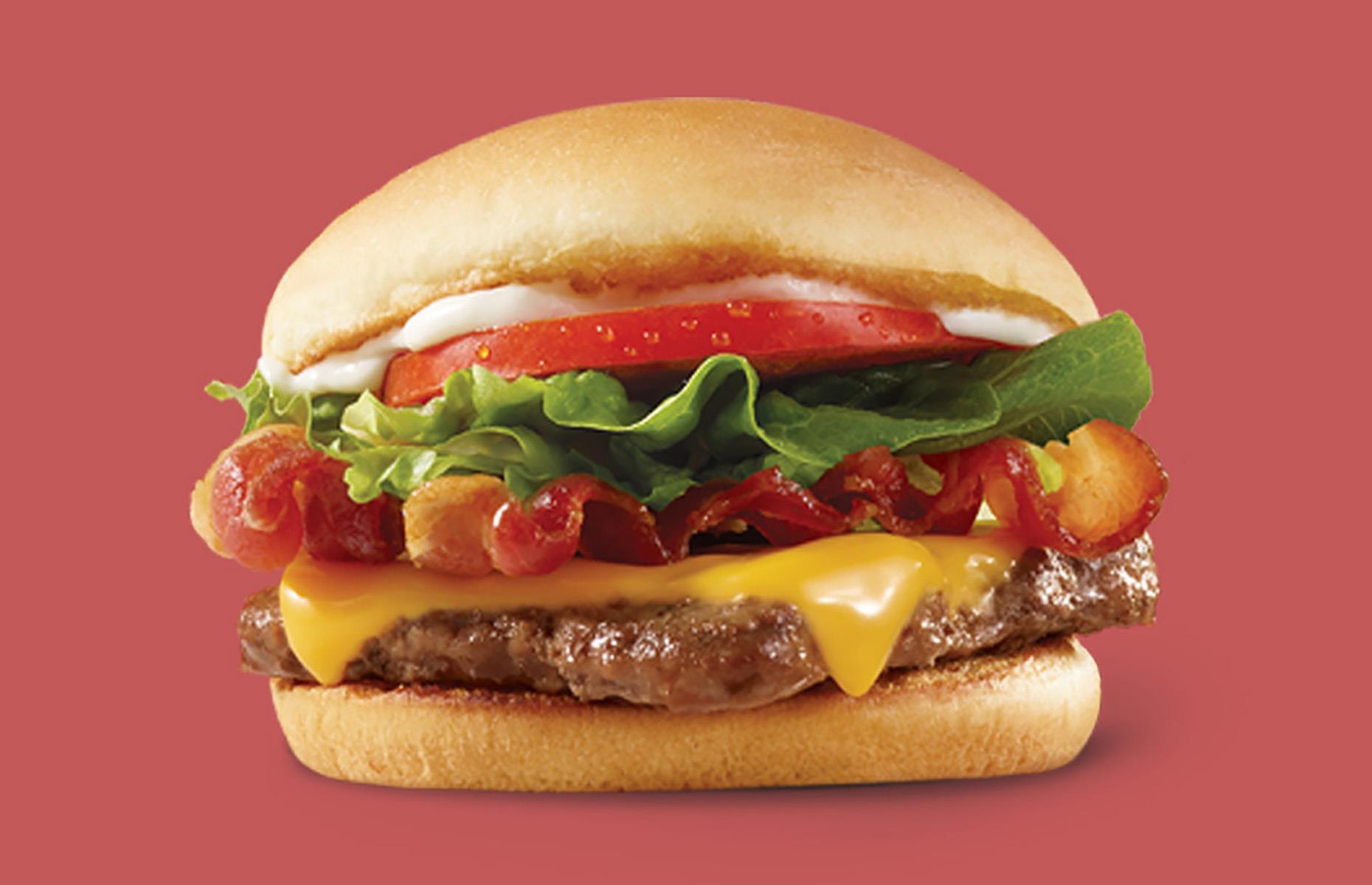 One cent Jr Bacon Cheeseburgers