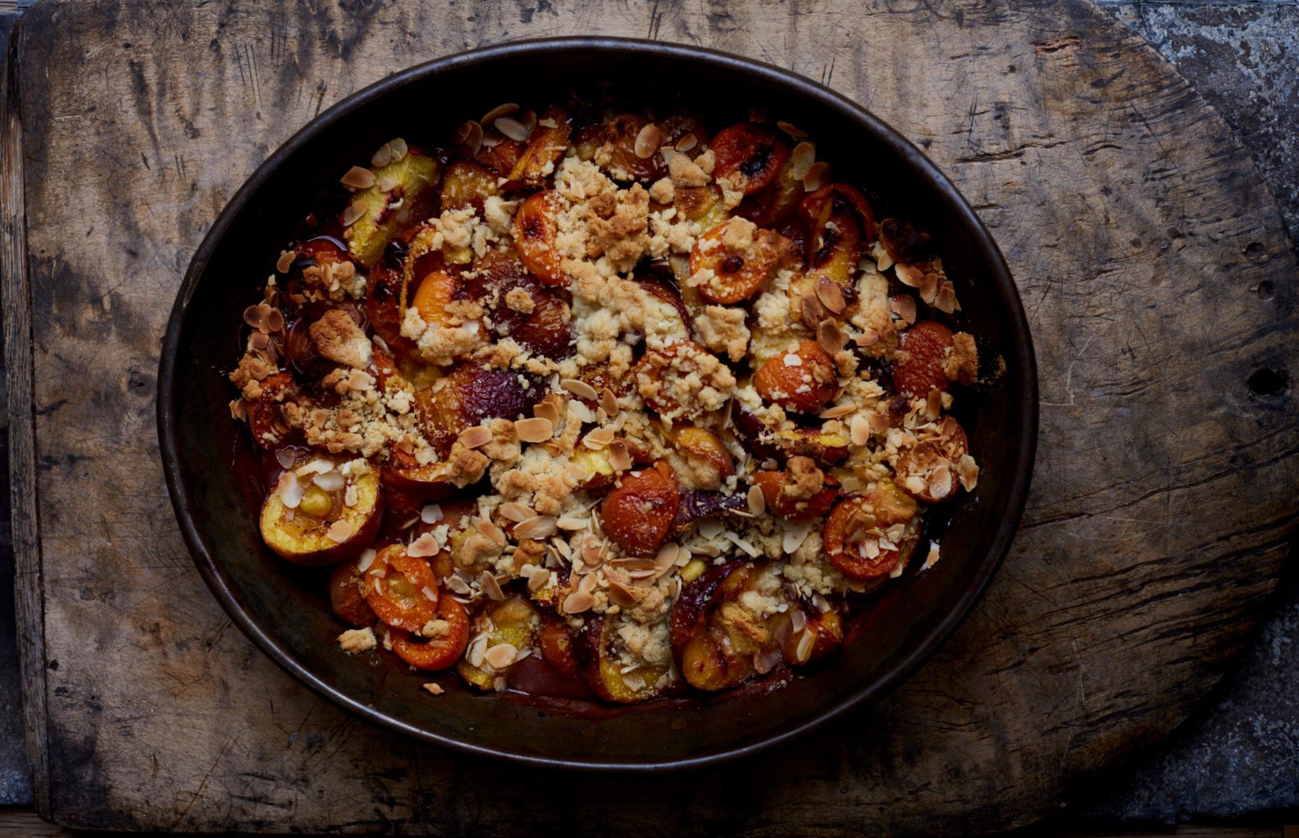 29. Stone fruit and marzipan crumble