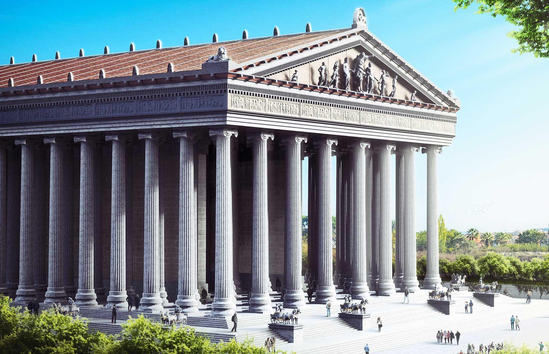 Rekonstruktion: Tempel der Artemis in Ephesus, Türkei