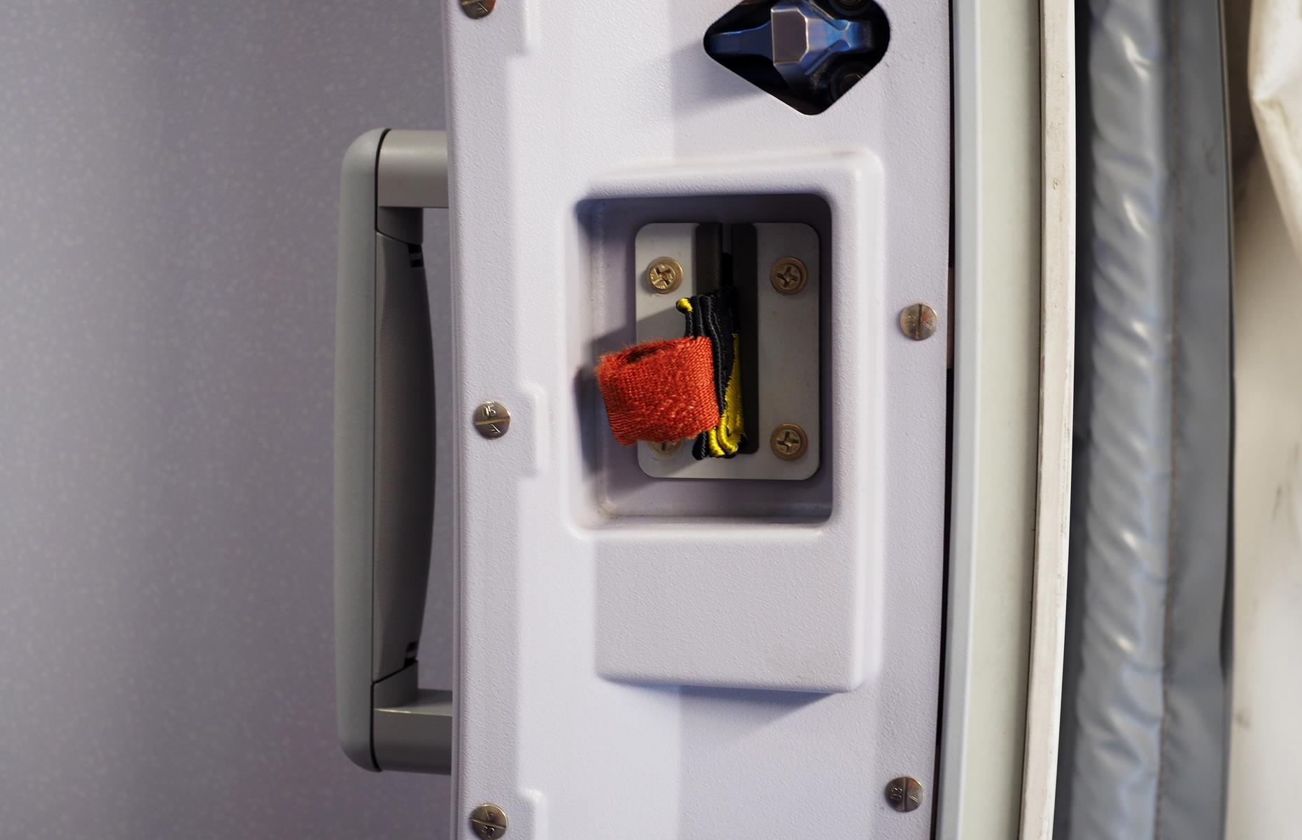 'Doors to manual' stops the emergency slide from automatically inflating