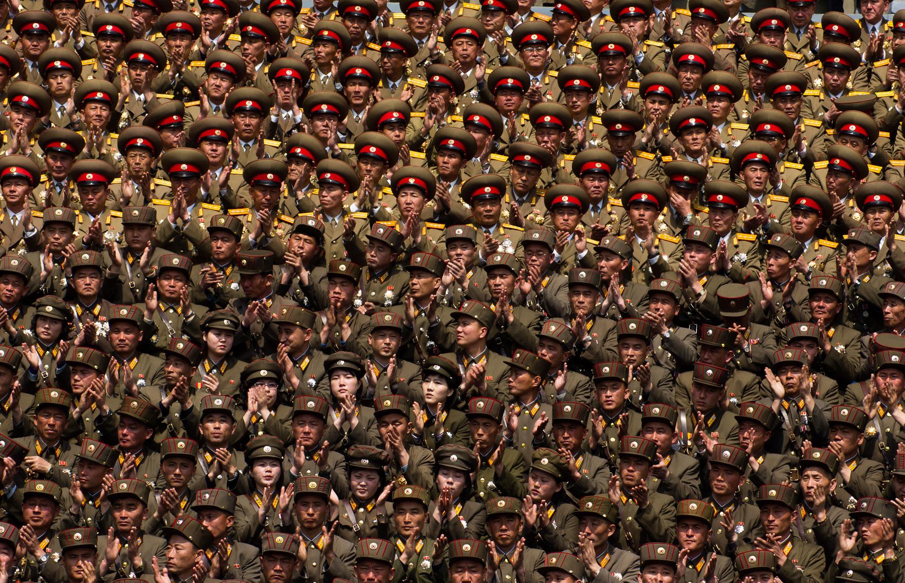 The North Korean military has around 1 million active personnel and 600,000 reservists 