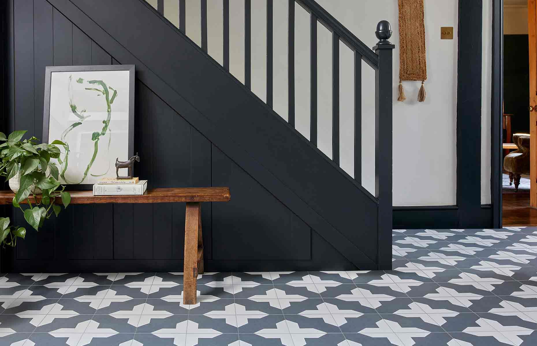 Lay down floor tiles