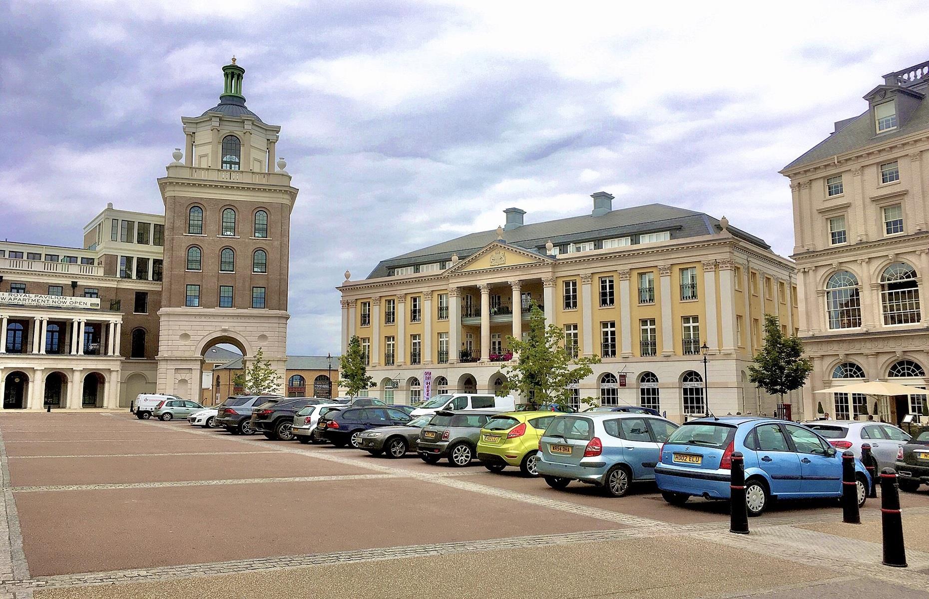 'Buck House': Strathmore House, Poundbury, UK
