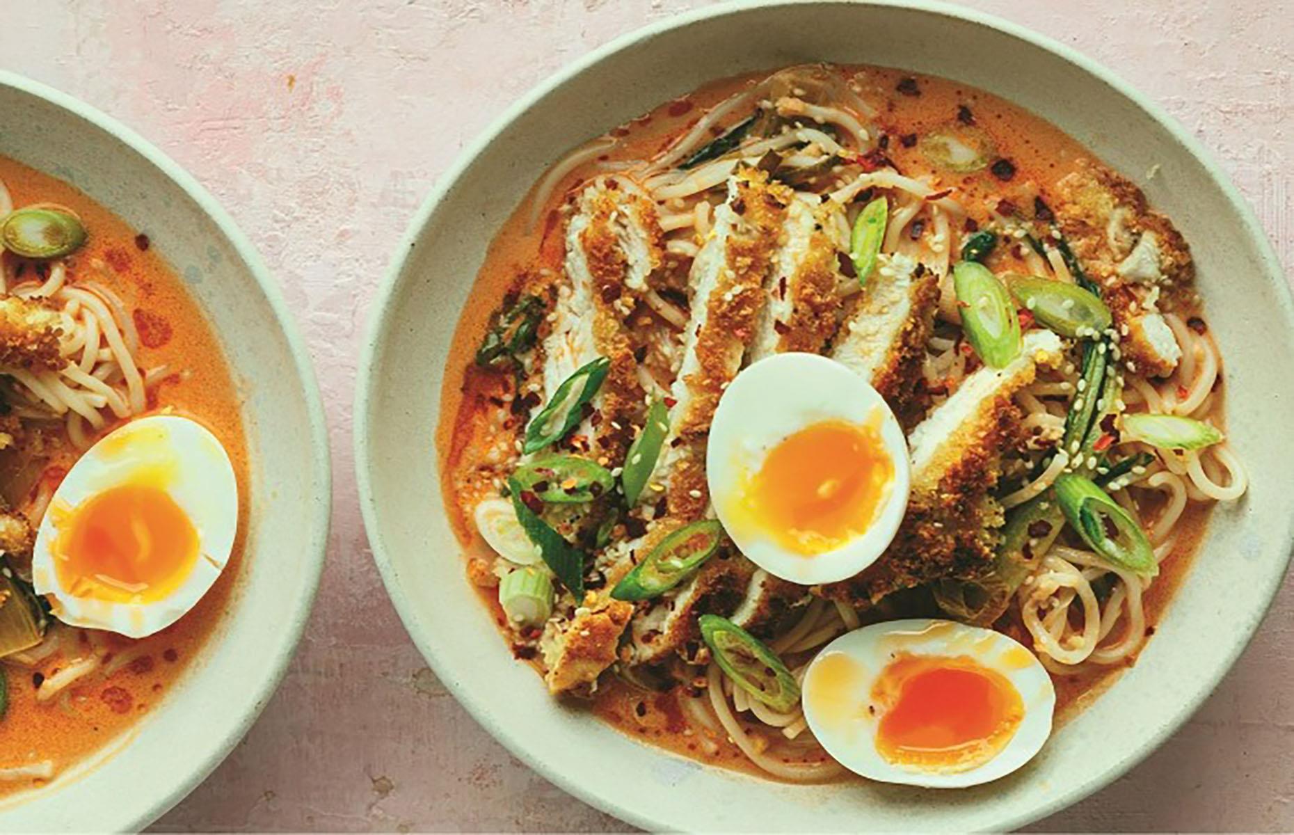 34. Crispy chicken and coconut noodles