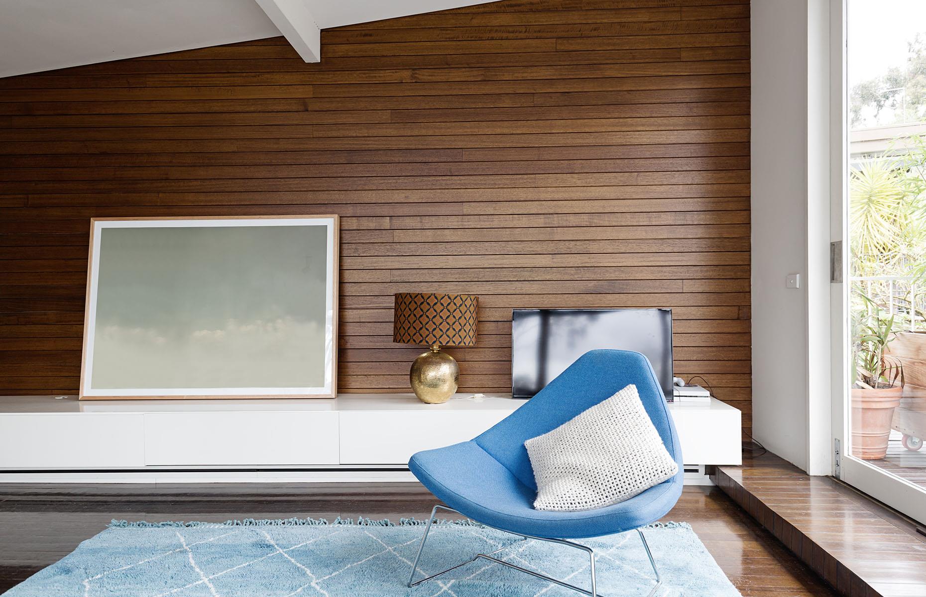 Dark wooden cladding