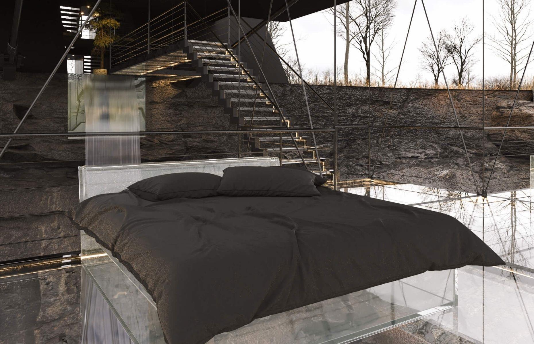 Casa suspendida: Dormitorio flotante