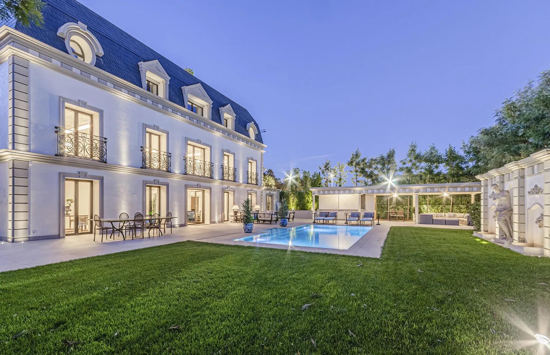 Newly built French-style palace, Barcelona, Spain