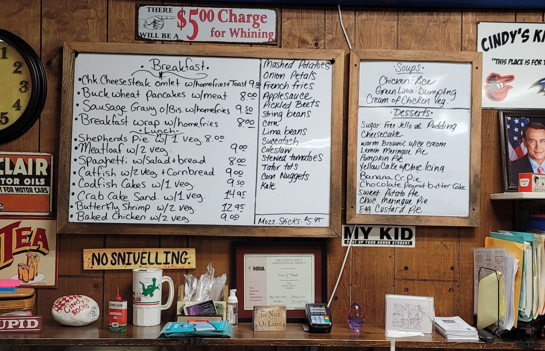 Maryland: Cindy's Kitchen, Cambridge