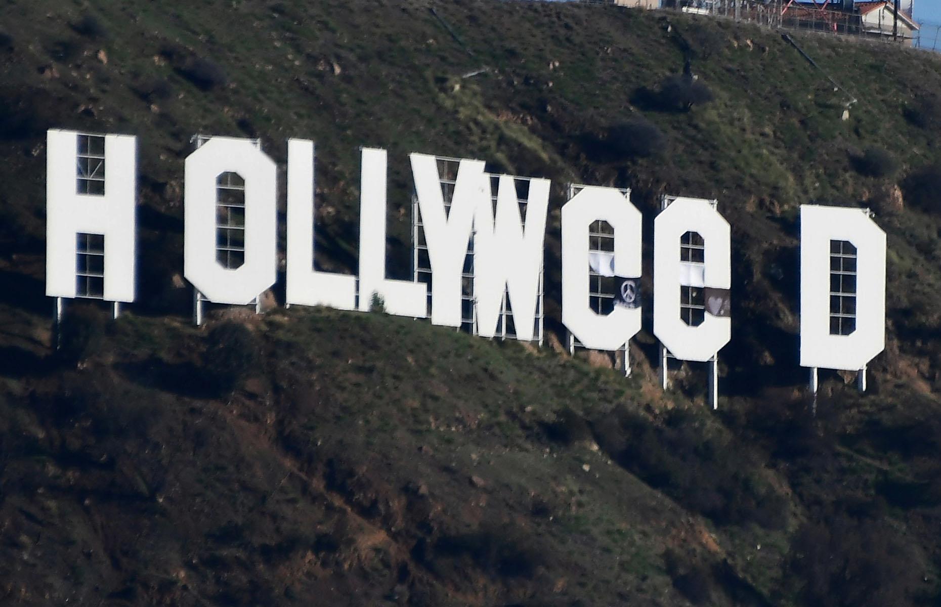 The sign has been a canvas for protest and celebration