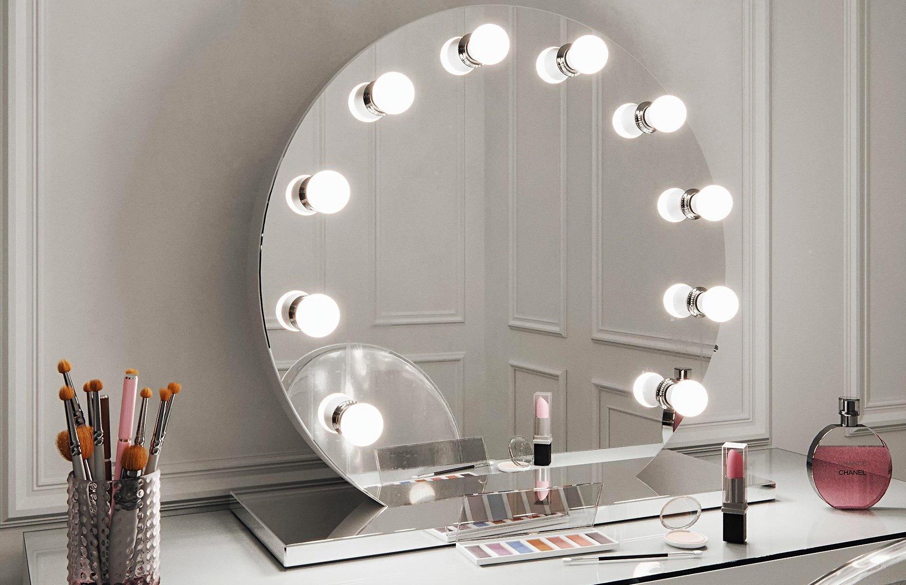 Light up a vanity mirror