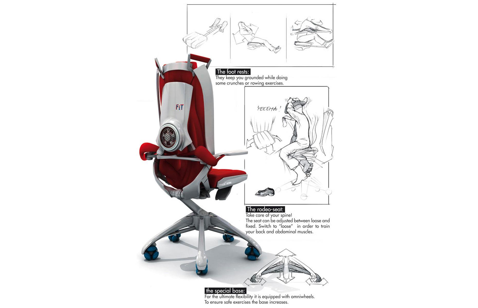 Fitness@Work office chair by Benjamin Cselley 