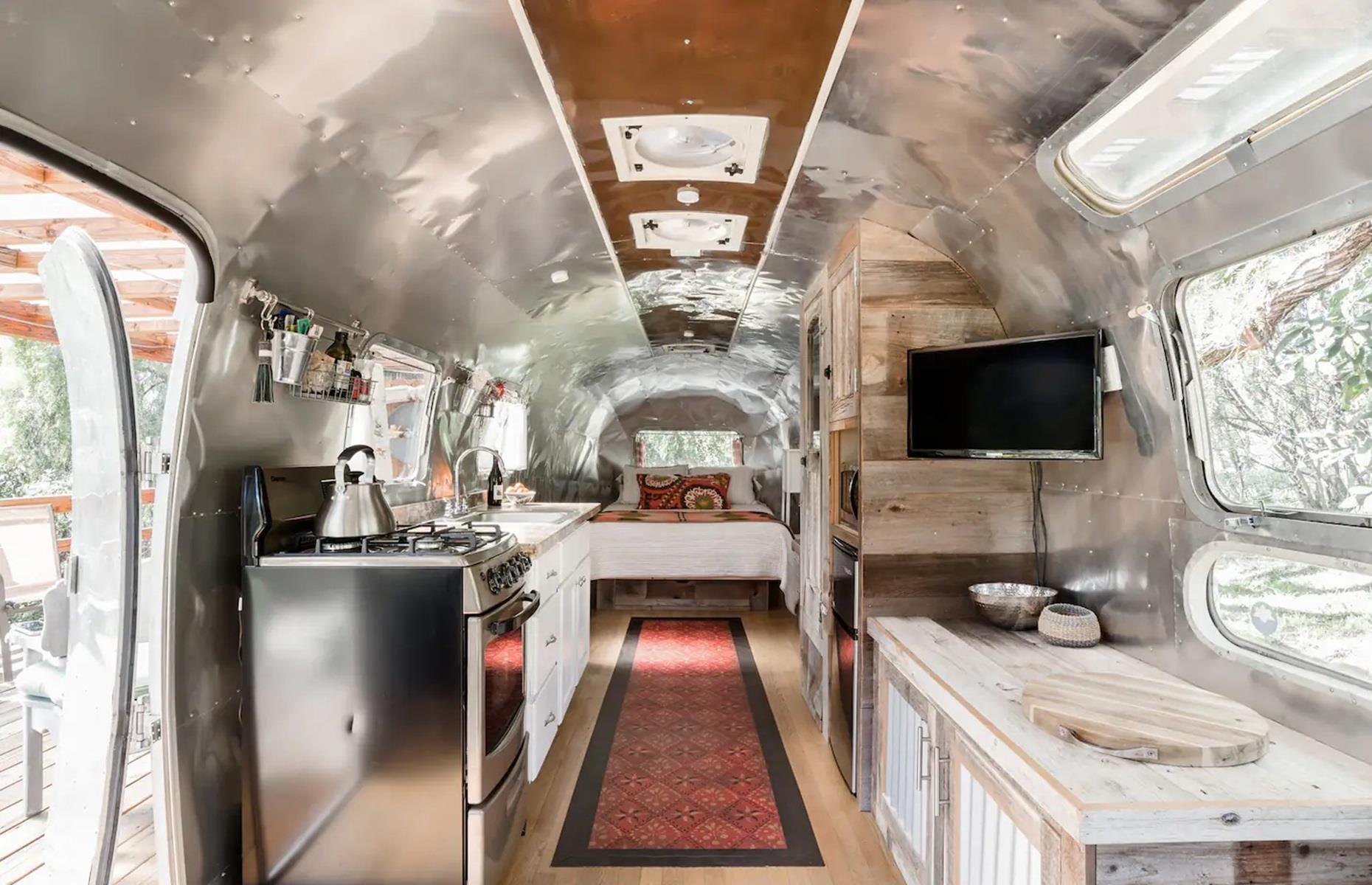 Converted 1974 airstream, California, USA