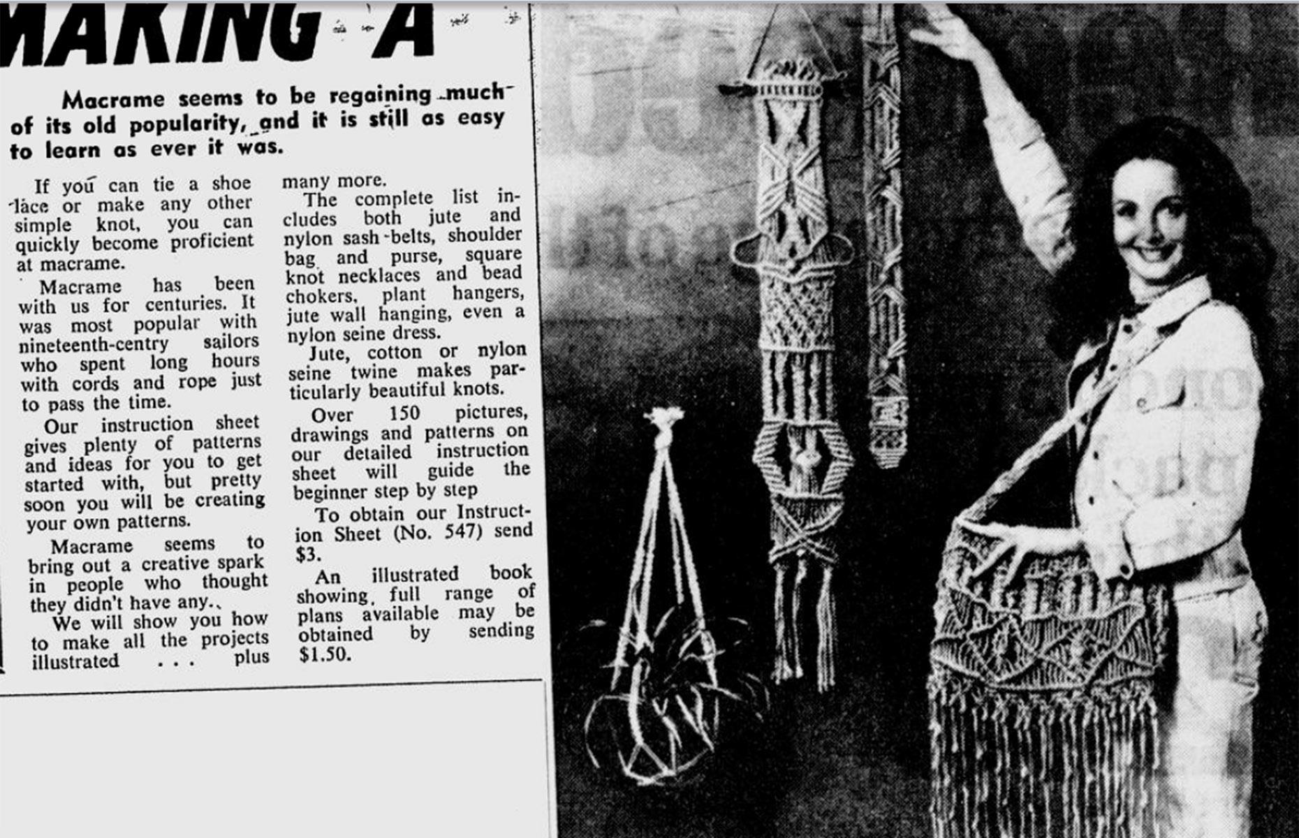 Then: macrame