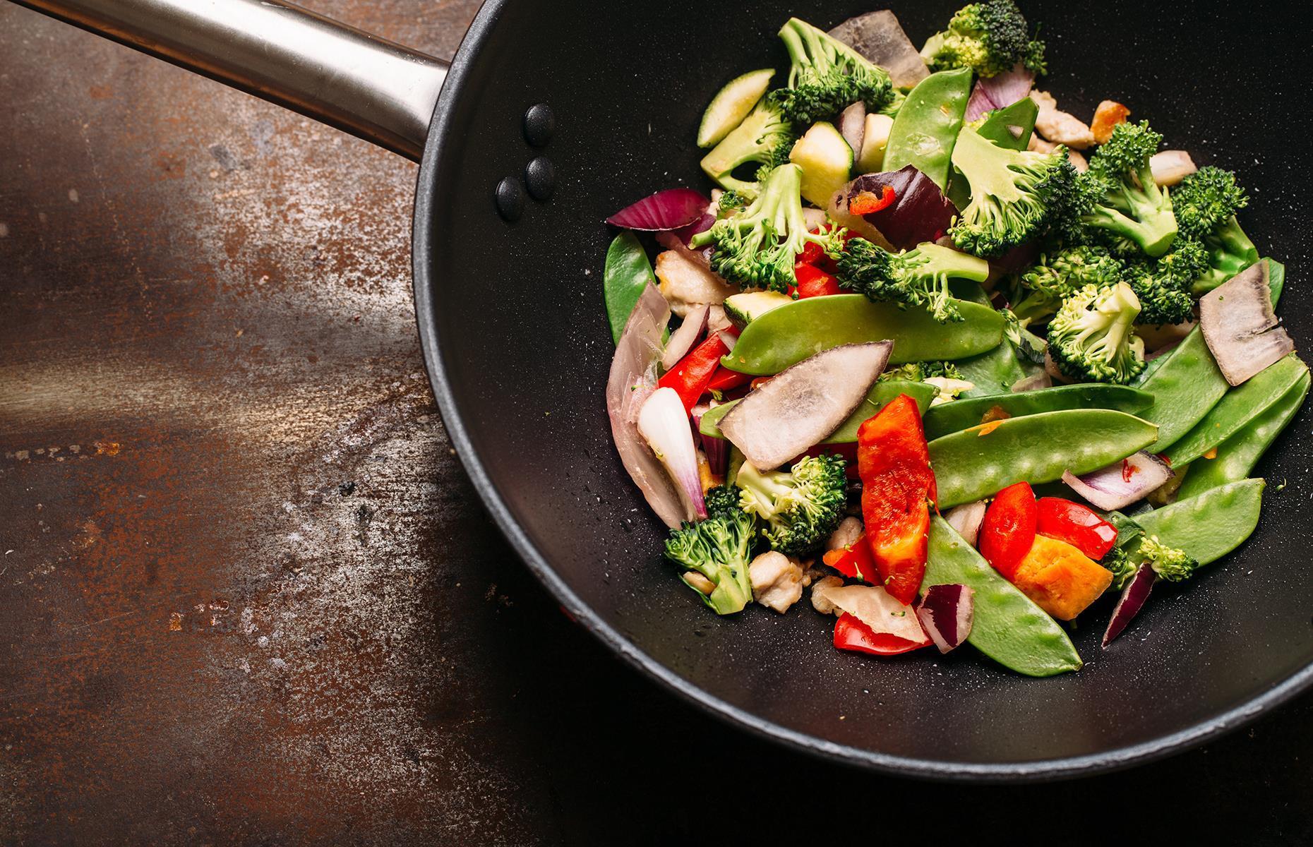 Sear veg for flavour