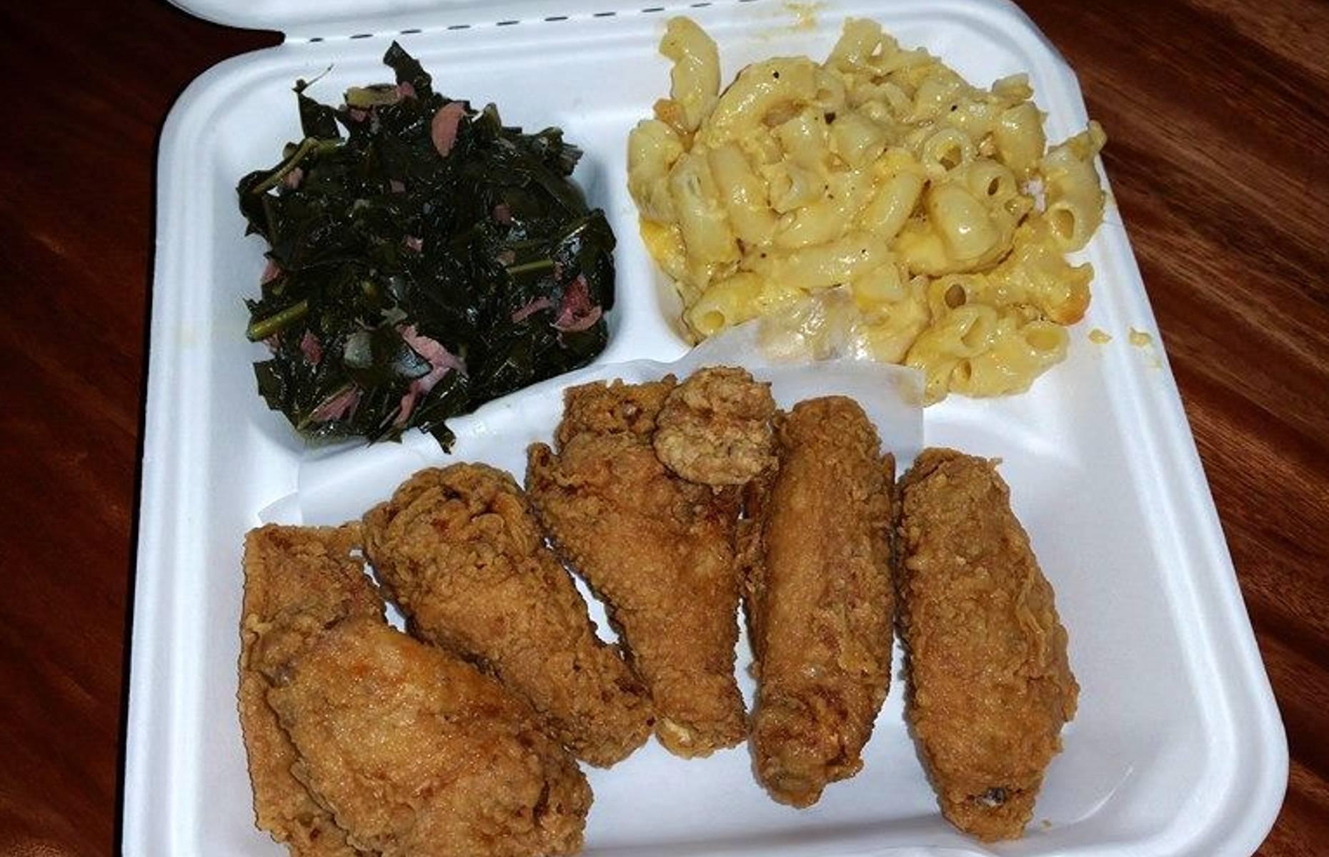 Washington: chicken wing dinner, Simply Soulful, Seattle