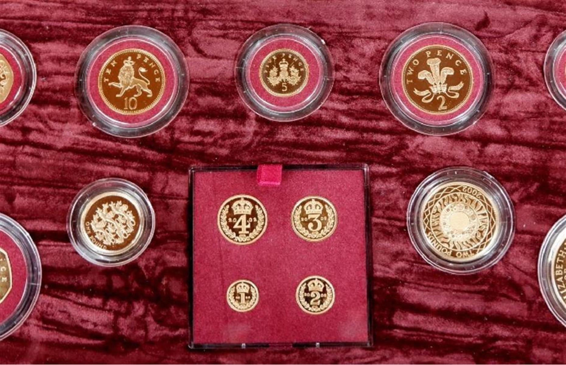 Royal commemorative coins among decay