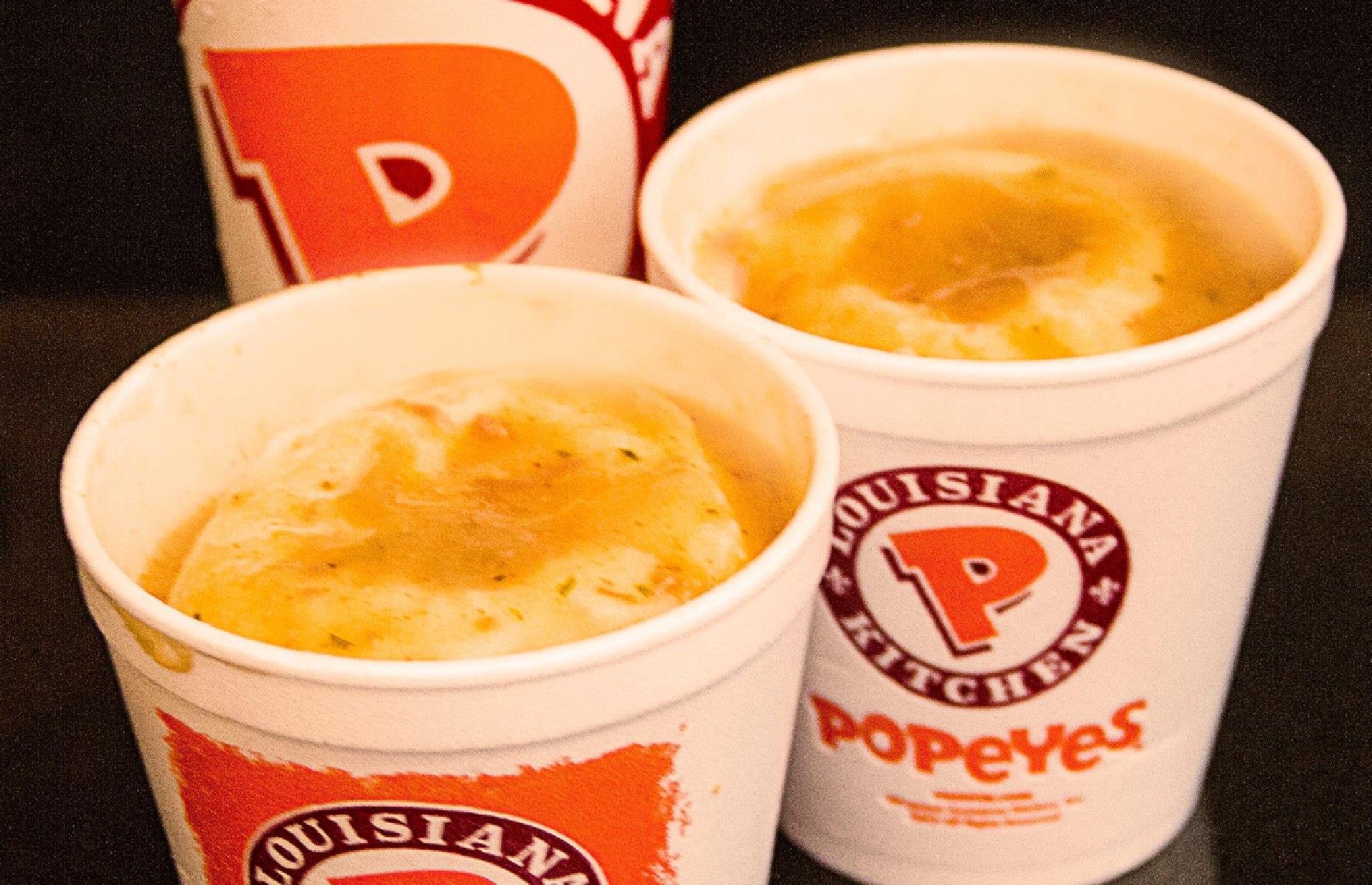 16. Mashed potatoes and Cajun gravy, Popeyes, various locations