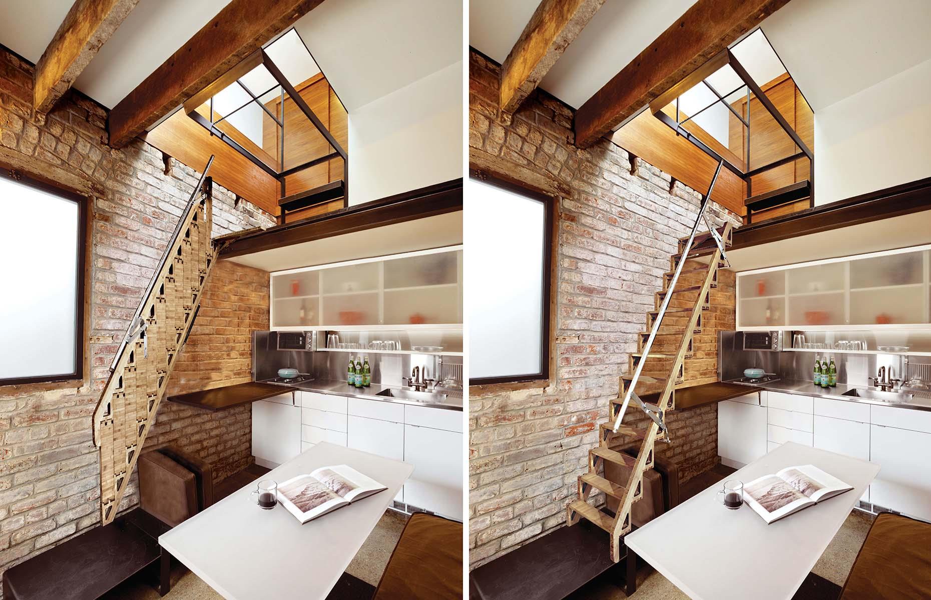 Pop-out staircase - B Compact Design Elite Metalcraft Ltd
