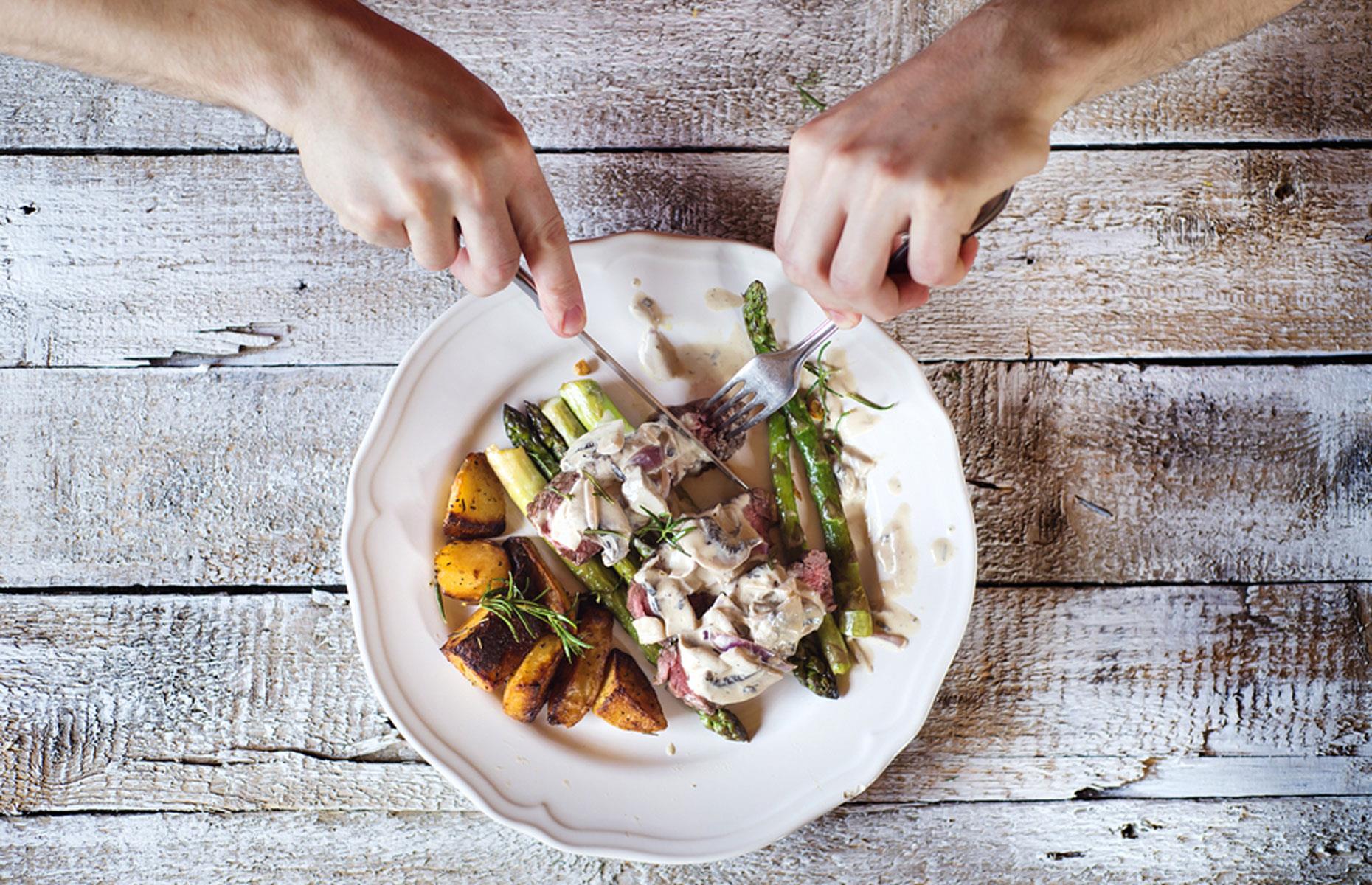 Cut up your food for better results