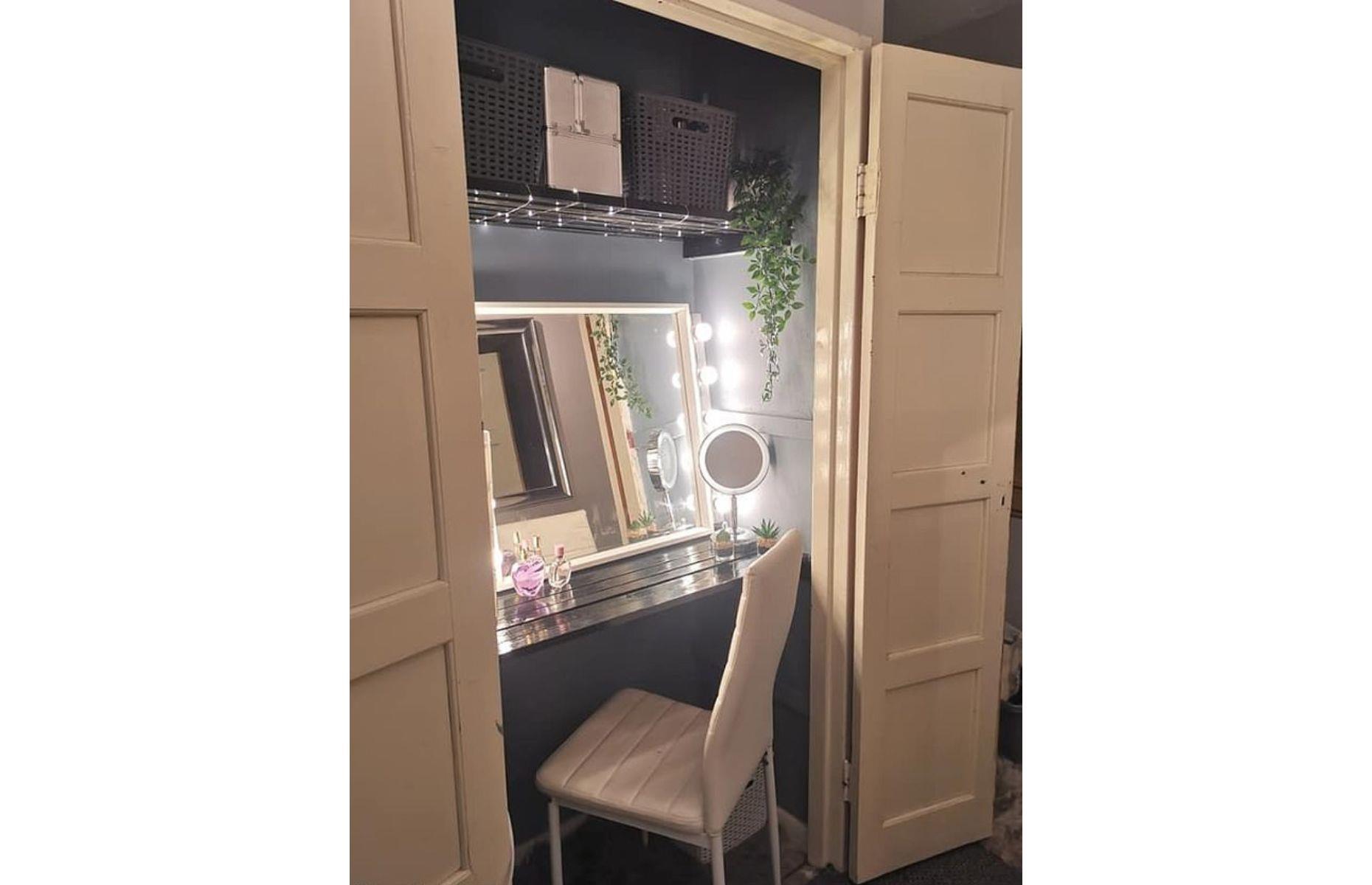 Budget-friendly make-up station