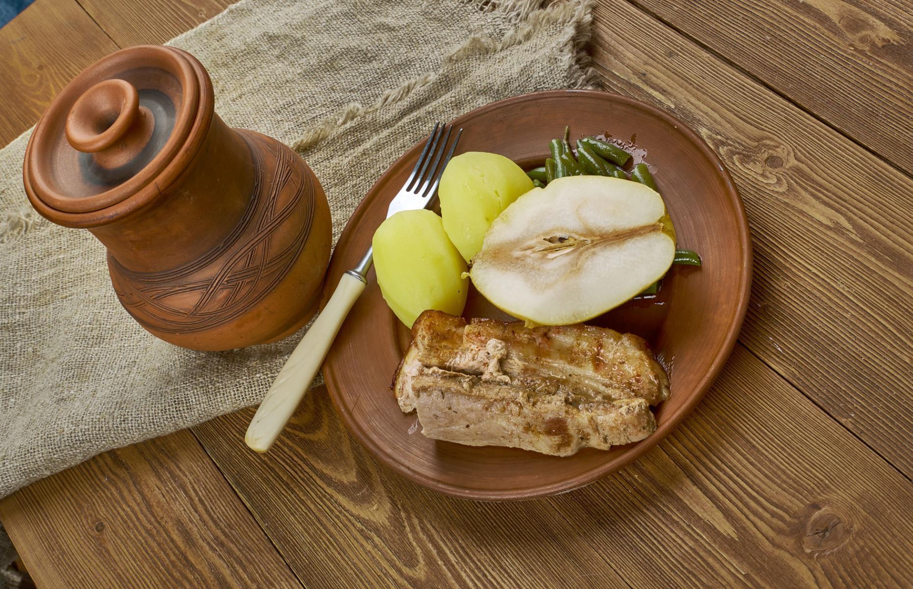 13. Pears, beans and bacon 