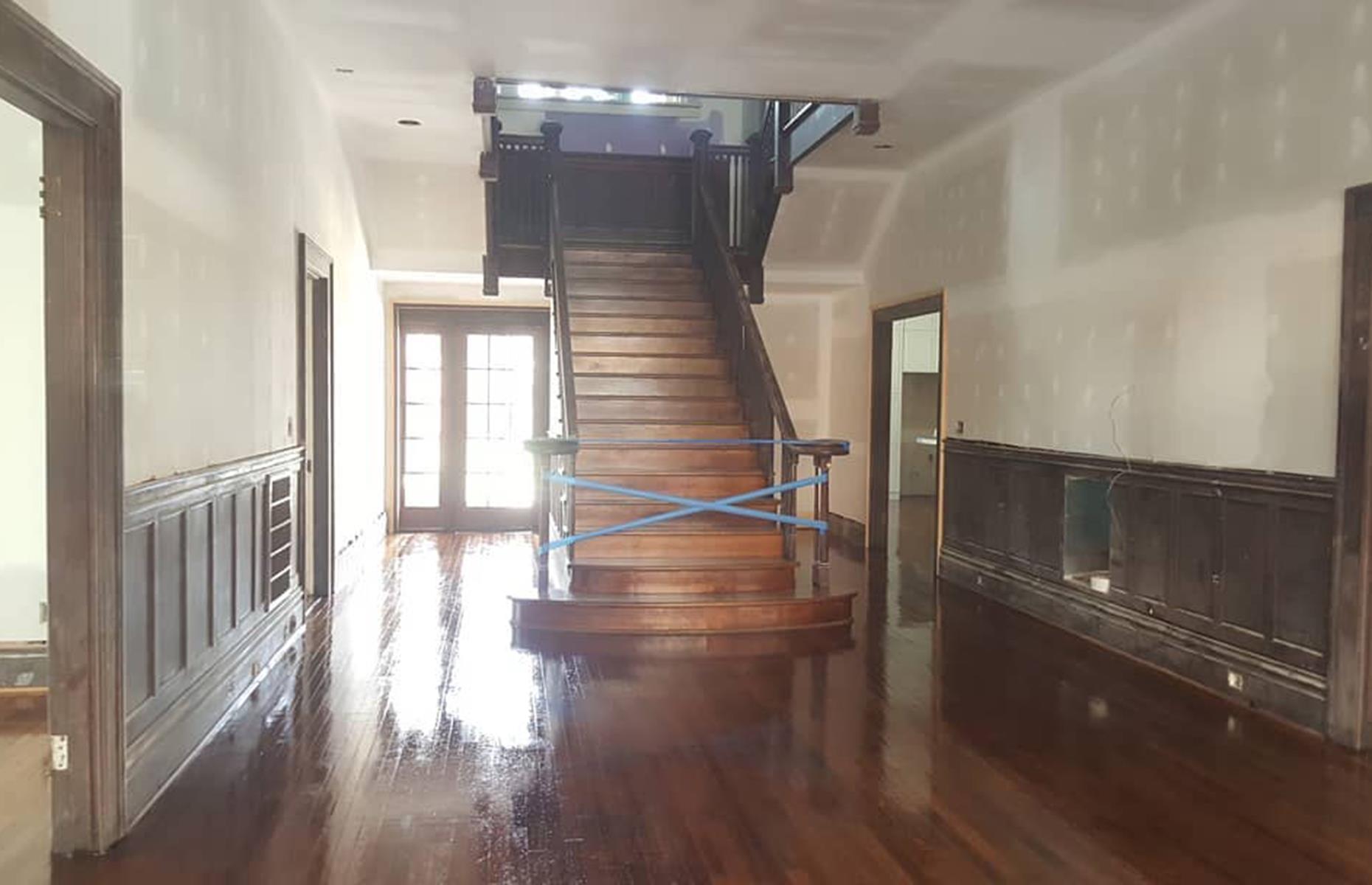 Before: the hallway