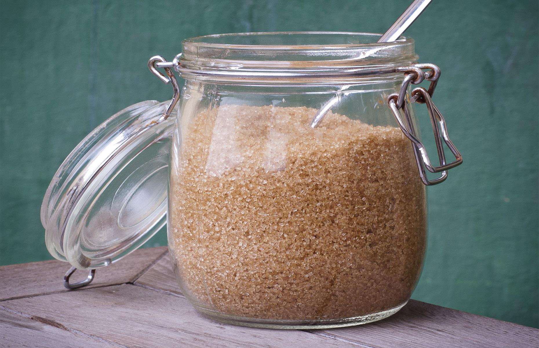 32. Transfer sugar into airtight containers