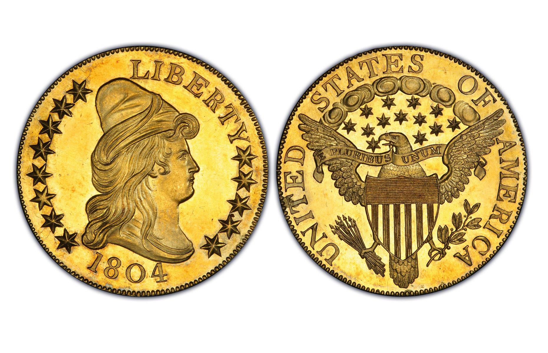 1804/1834 $10 Proof Eagle, USA: $5,000,000 (£4.1m)