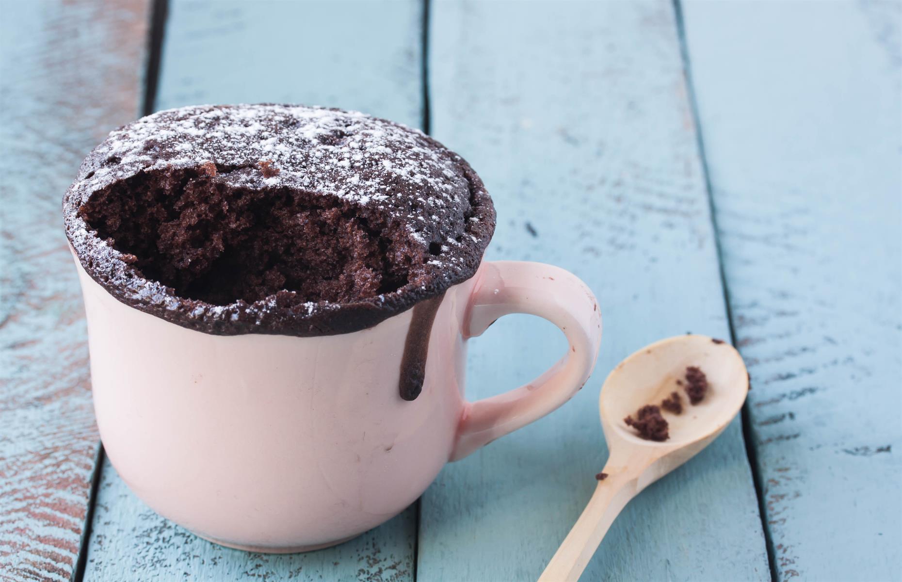 Chocolate and coffee mug cake