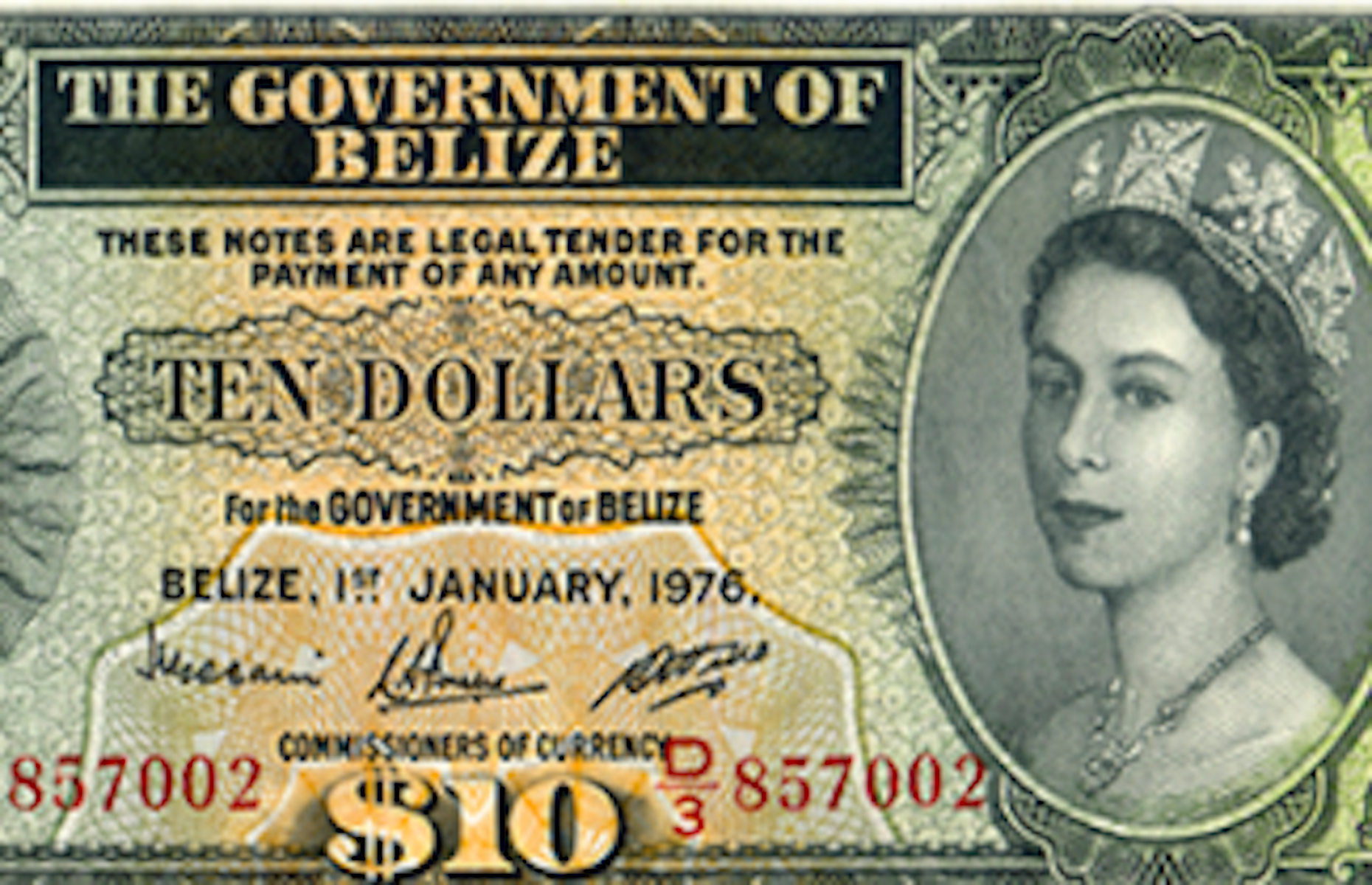 Central Bank of the Bahamas $1 Queen Elizabeth II One Dollar Bill