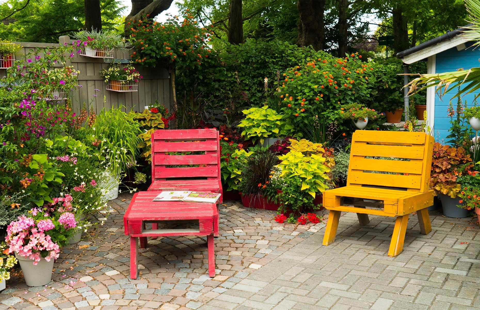 Create quirky garden chairs
