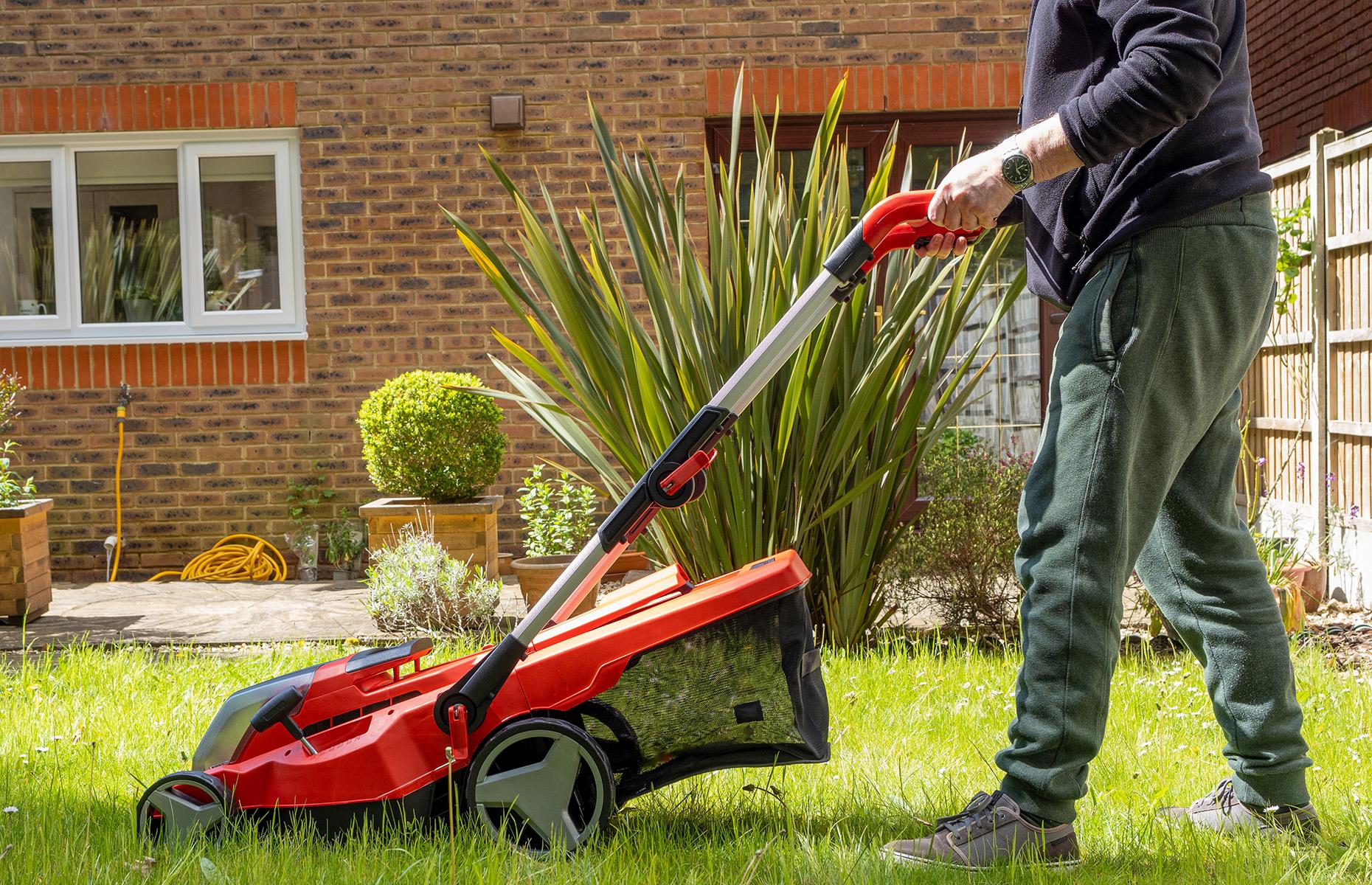 Electric shock by lawnmower