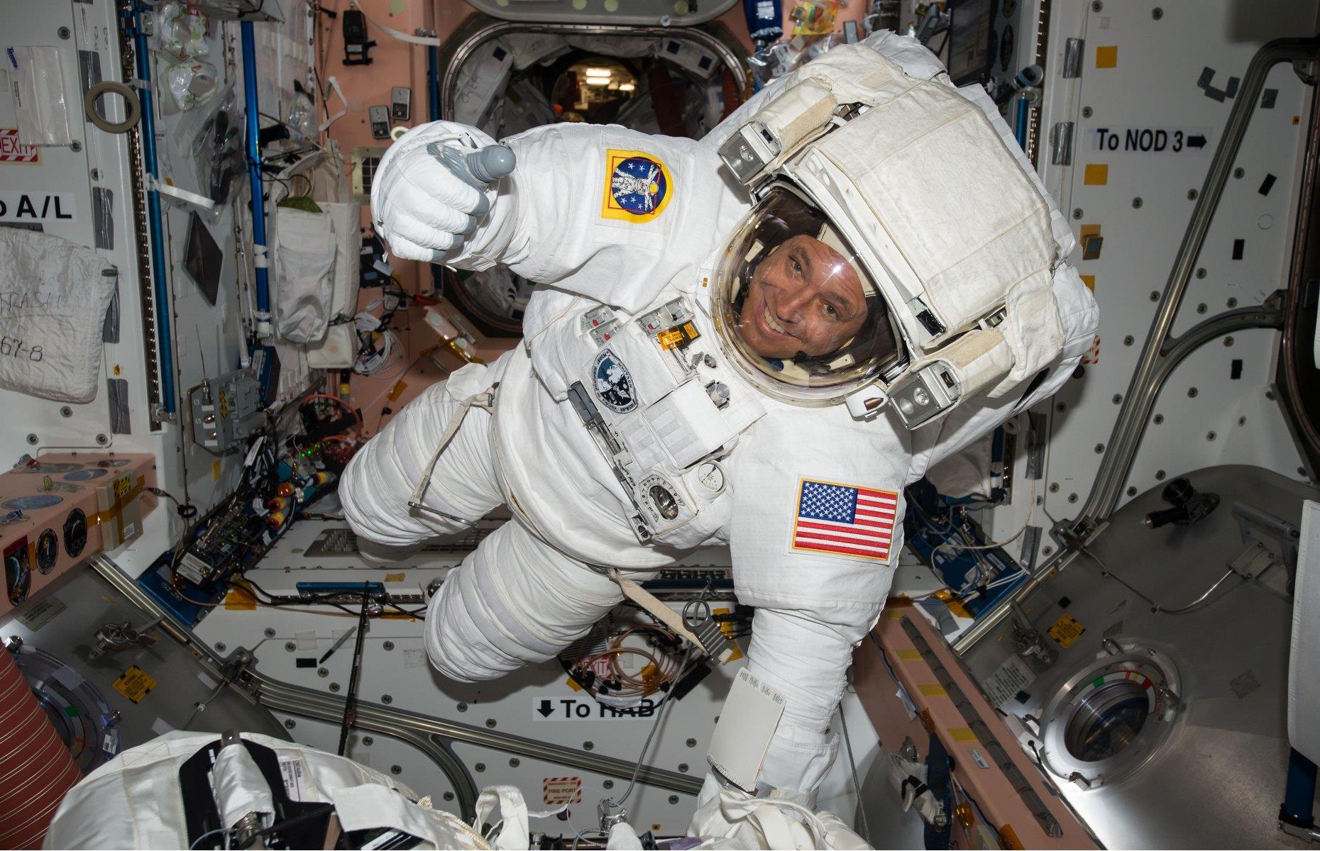 Jack Fischer preparing for the 200th station spacewalk 