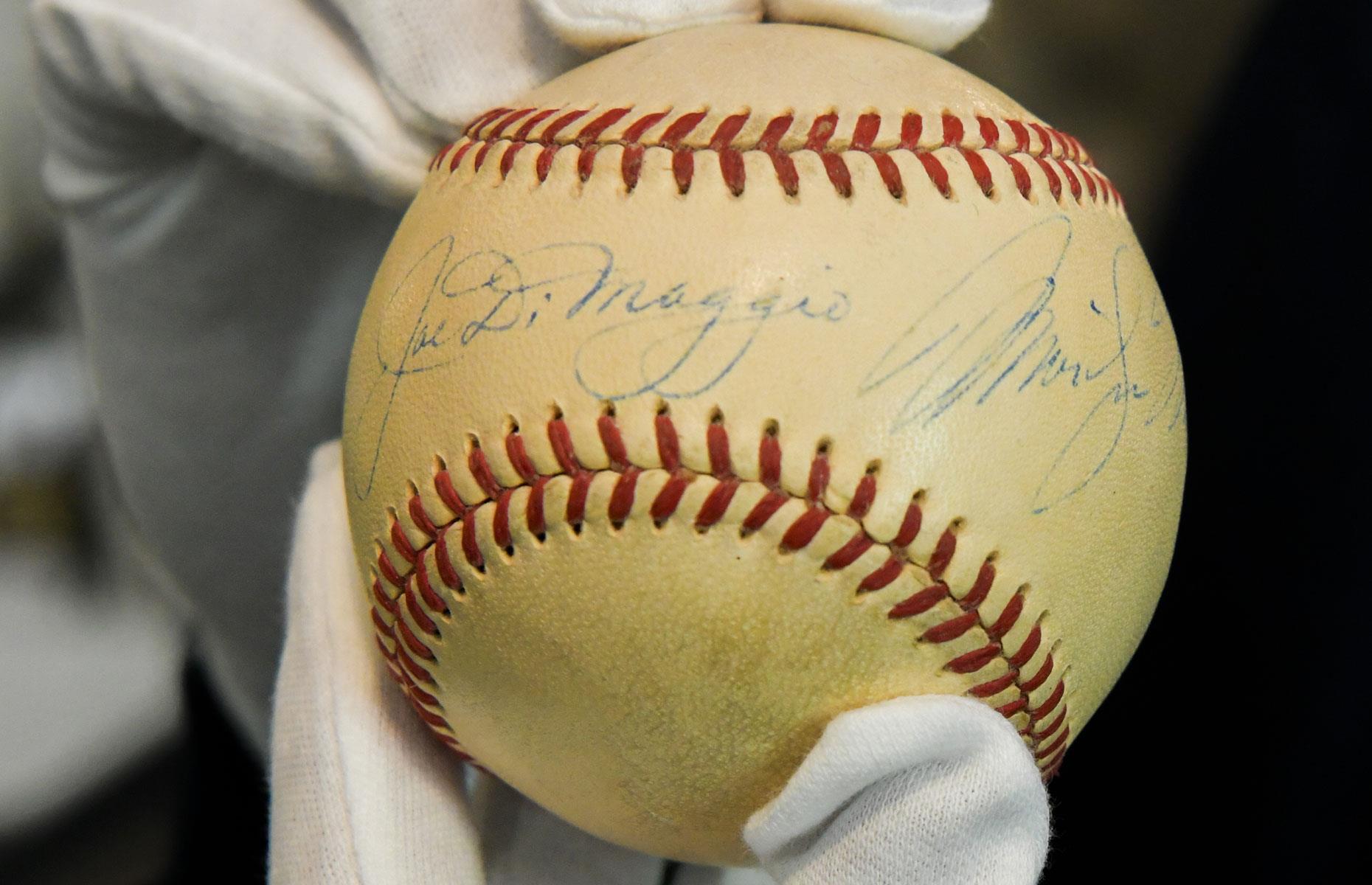 20. Baseball signed by Joe DiMaggio and Marilyn Monroe: $384,000 ($453k/340k today)