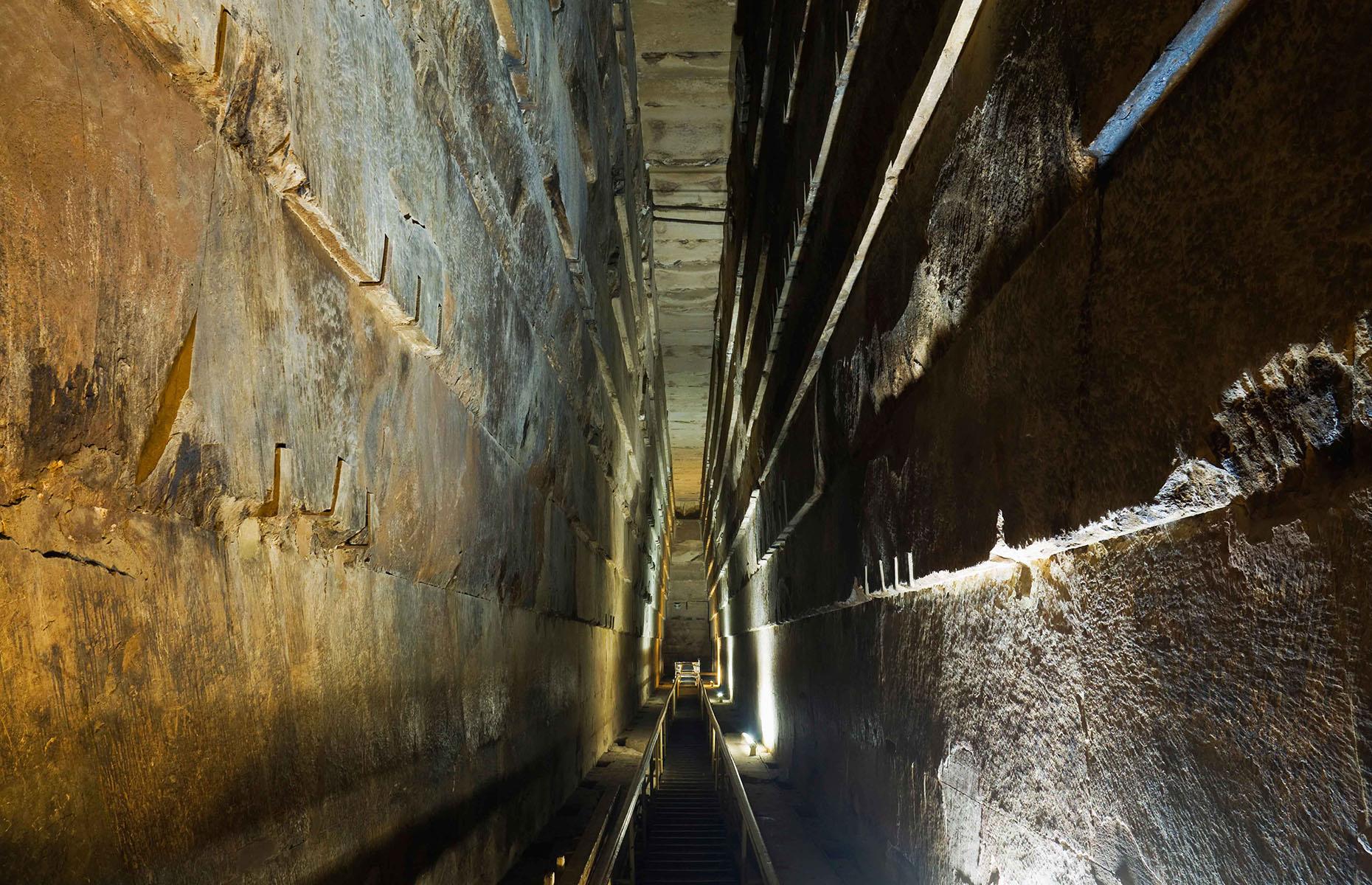 The pyramids' interiors are eerie but unspectacular