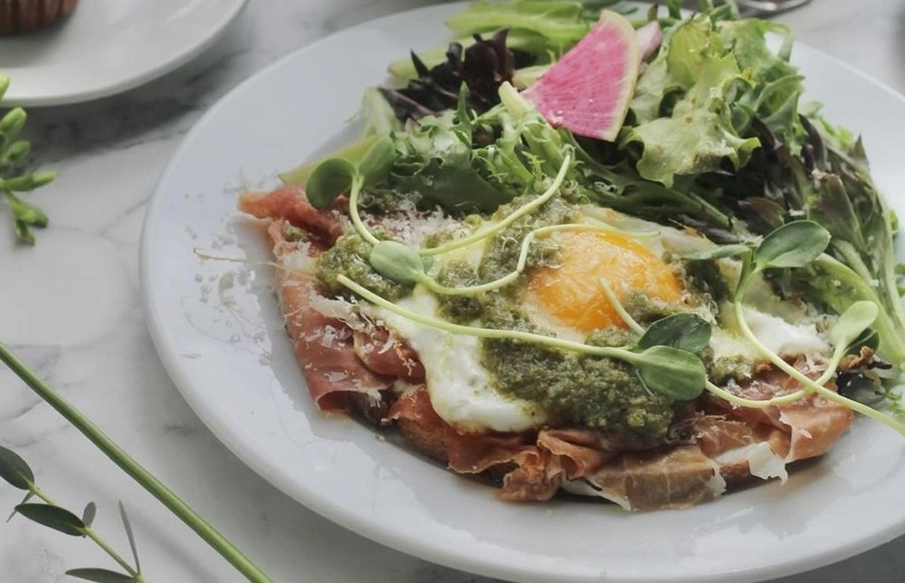 New Mexico: Prosciutto and Egg Toast, The Grove Café, Albuquerque