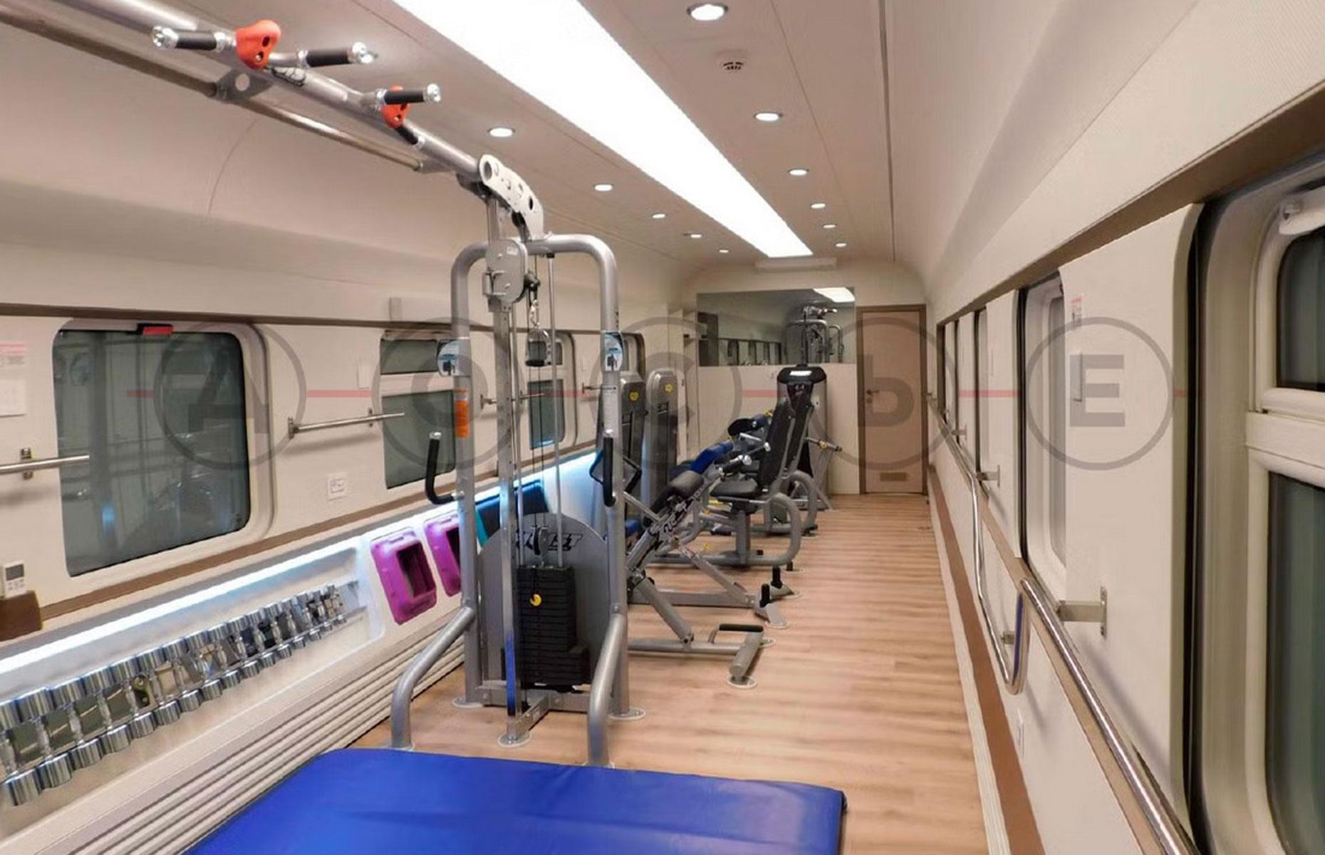 Putin's onboard gym