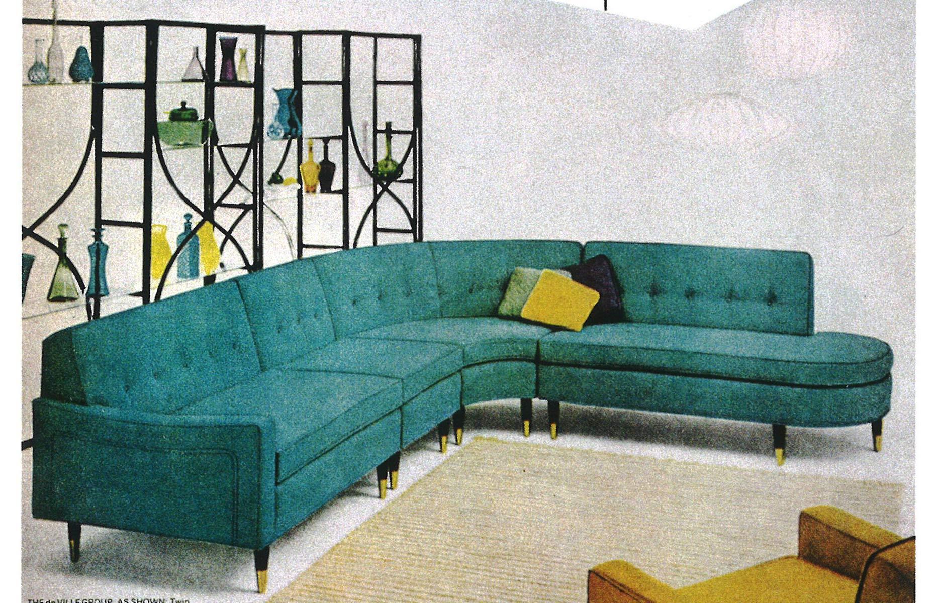Then: corner sofas
