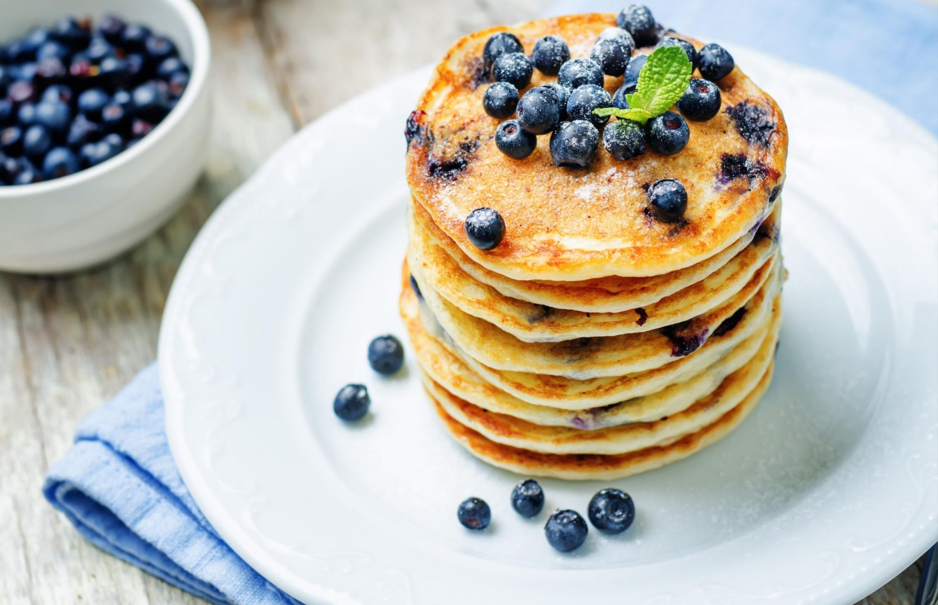 Maine: blueberry pancakes